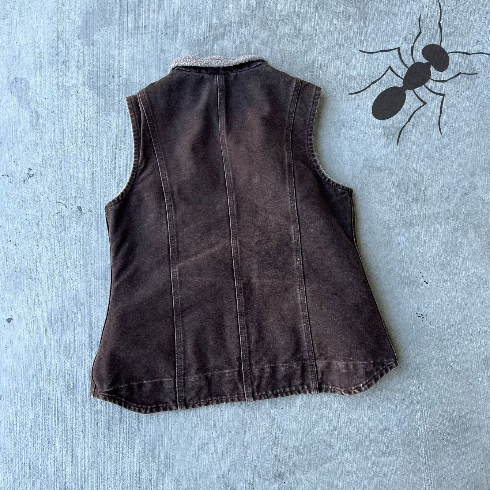 Carhartt × Vintage Carhartt WOMENS V001 brown work wear vest Size US S / EU 44-46 / 1 - 4 Thumbnail