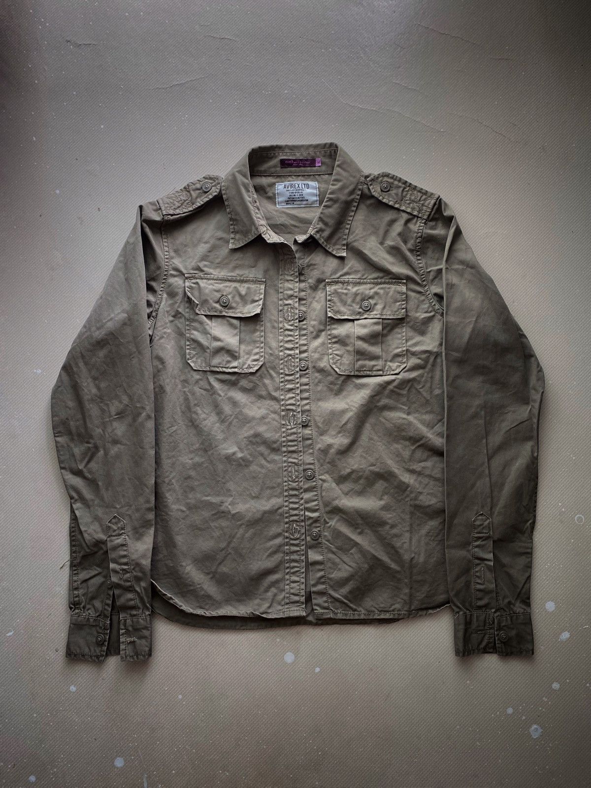 Avirex Rare AVIREX Violet label japanese button up combat overshirt Size M / US 6-8 / IT 42-44 - 1 Thumbnail