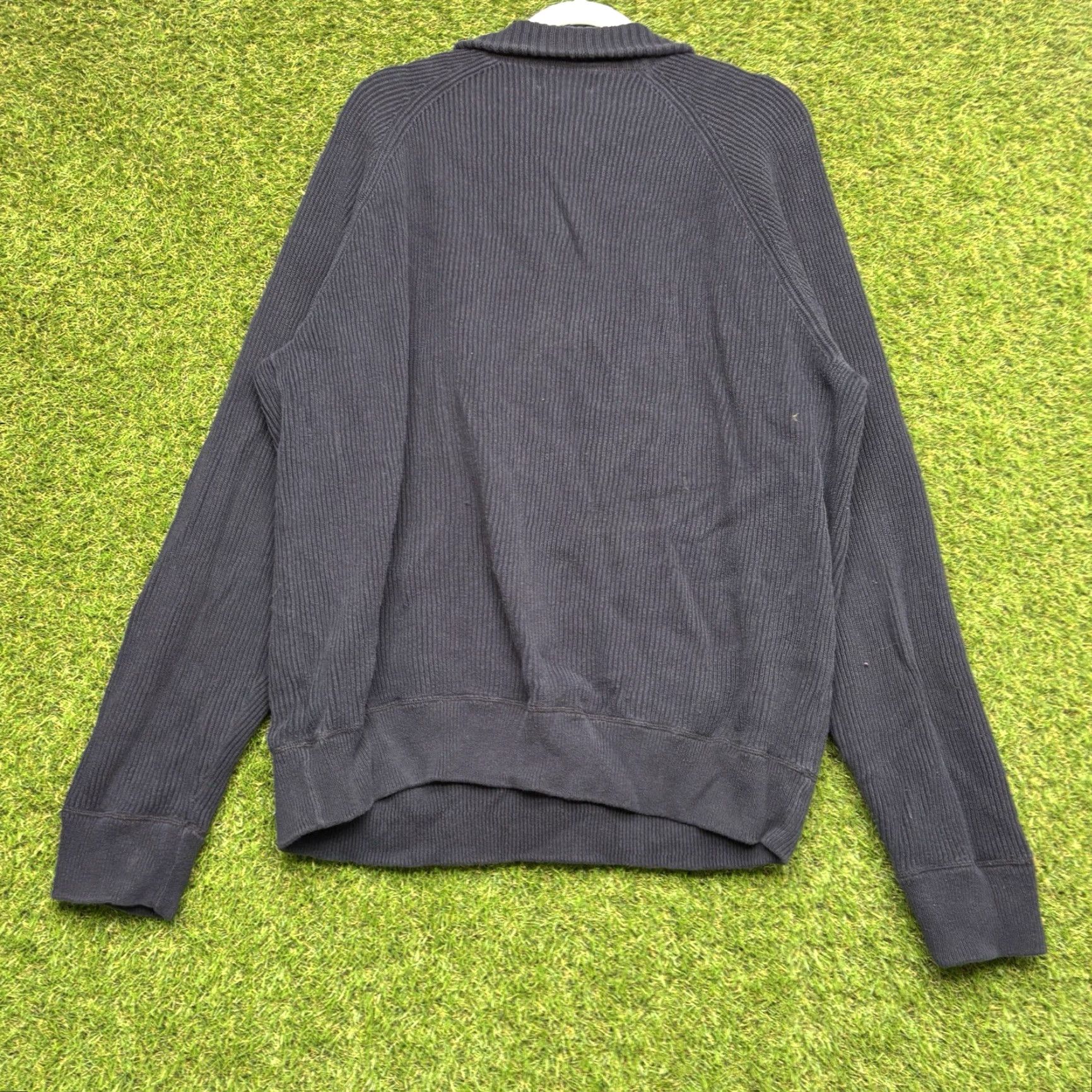 Polo Ralph Lauren VINTAGE Polo Ralph Lauren Men's Sweater 2XL Pullover Knit 1/4 Zip Mock Neck Wool Cotton Blue 90s Size US XXL / EU 58 / 5 - 2 Thumbnail