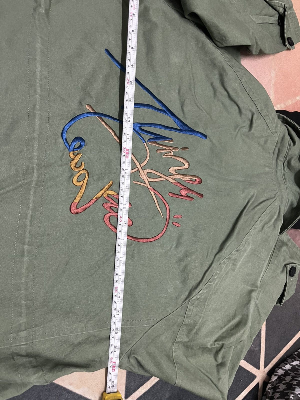 If Six Was Nine 🔥a.t green Good Vibes Embroidered Army Inspired Jackets Size US L / EU 52-54 / 3 - 11 Thumbnail