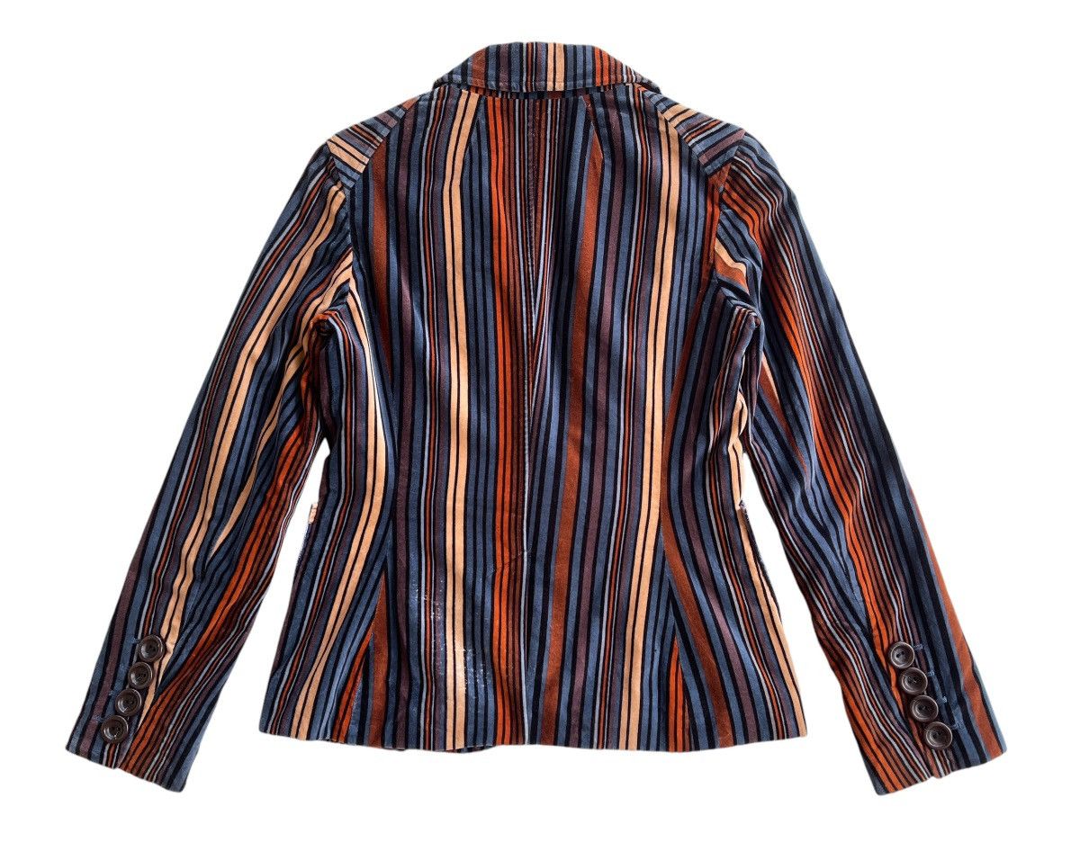 Marc Jacobs Marc Jacobs Rainbow Stripe Velvet Coat Size S / US 4 / IT 40 - 5 Thumbnail