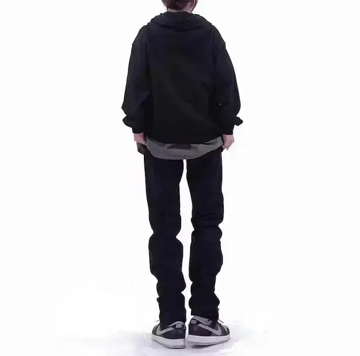 Japanese Brand Mens Skinny Jeans Street, Black Hole Slim Fit Size US 34 / EU 50 - 2 Thumbnail