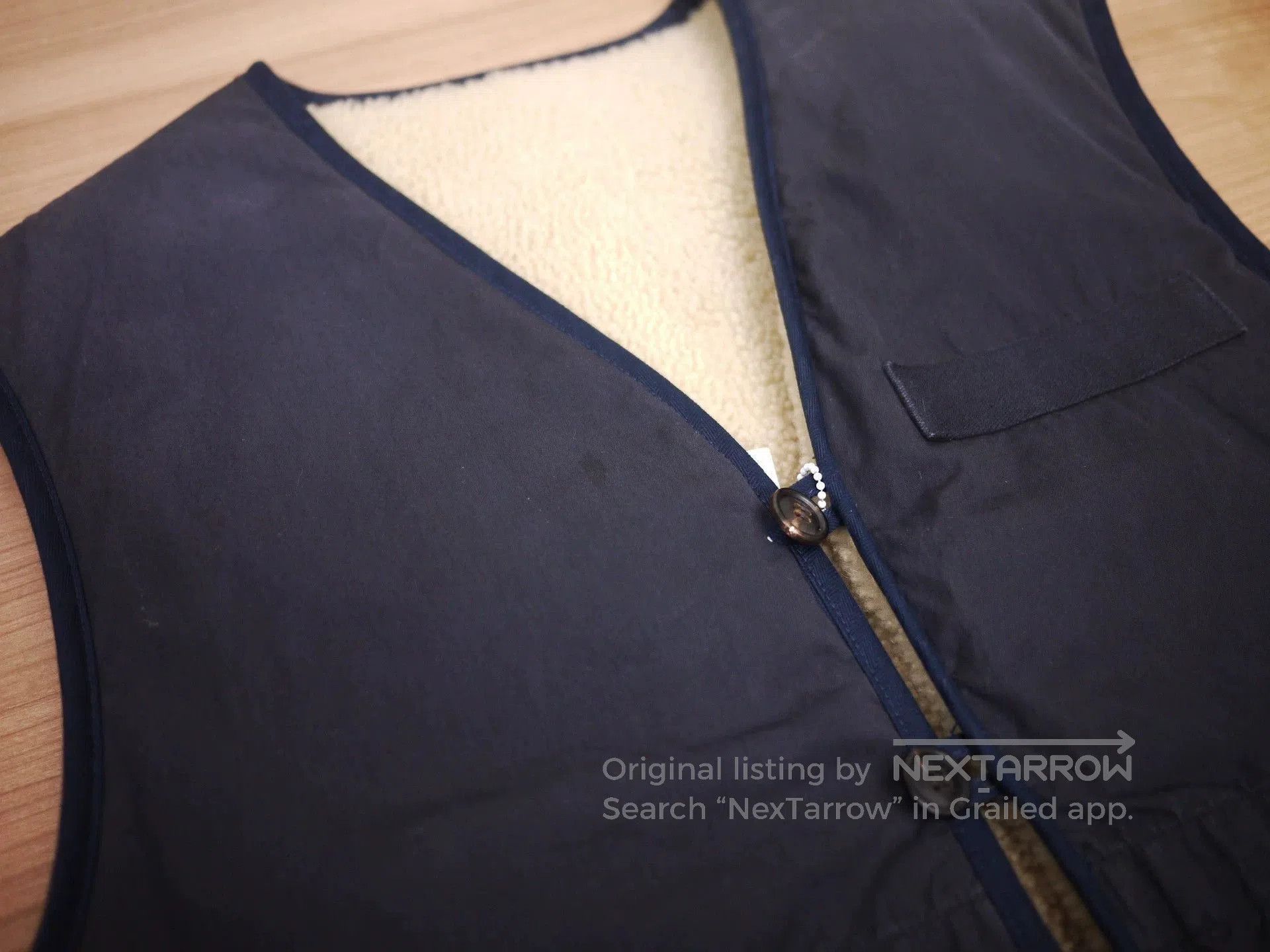 Visvim Blue XL Quilted Sherpa-Lined Vest. Size US XL / EU 56 / 4 - 3 Thumbnail