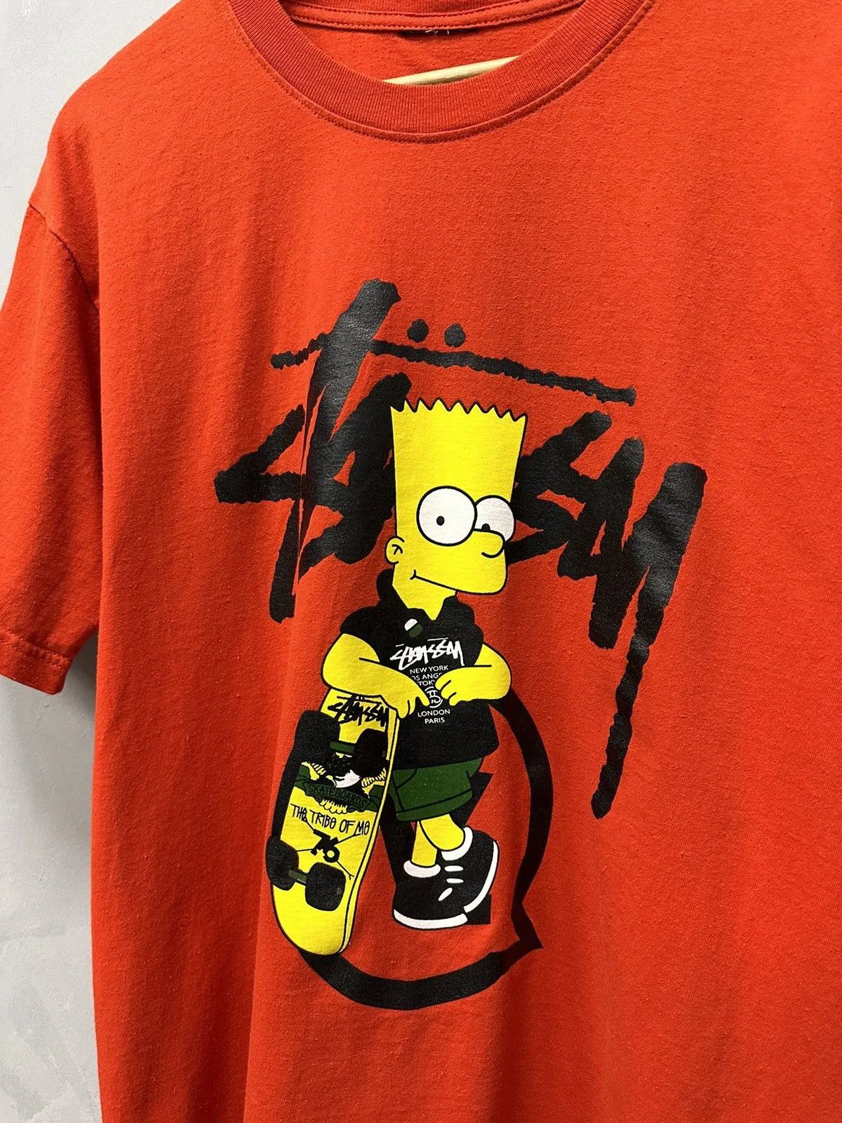 Vintage T-Shirt Red Vintage Stussy Bart Simpson Faded USA Y2K Size US M / EU 48-50 / 2 - 3 Thumbnail