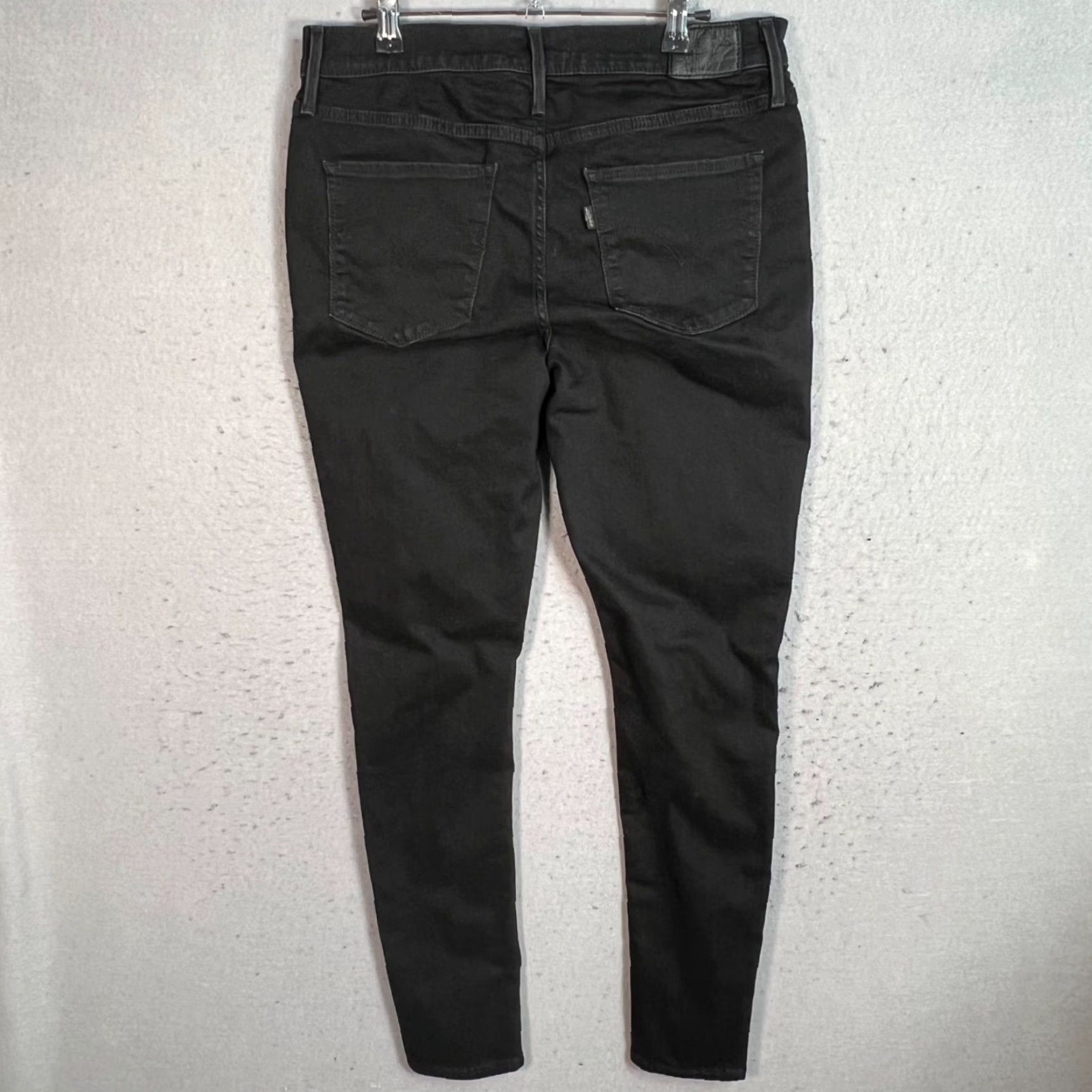Levi's VINTAGE Levi's 720 Super Skinny Black Distressed Jeans Size 32 Dark Wash Denim Womens Jeans Skinny 32 Black 90s? Size 24" / US 00 / IT 34 - 2 Thumbnail