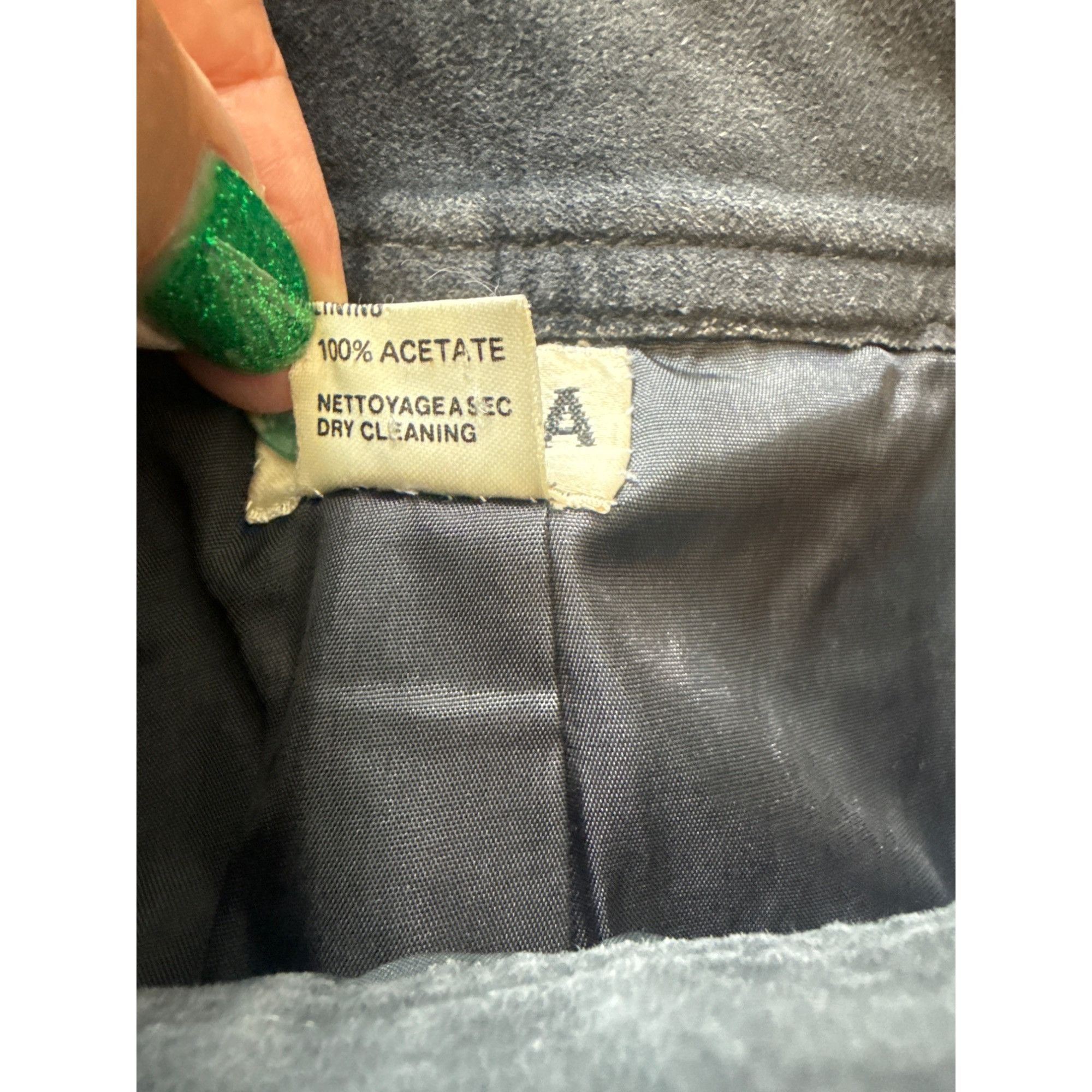 Designer Alaïa Paris Vintage Gray Suede High Waist Skirt Size 38 Made Size 27" / US 4 / IT 40 - 6 Thumbnail