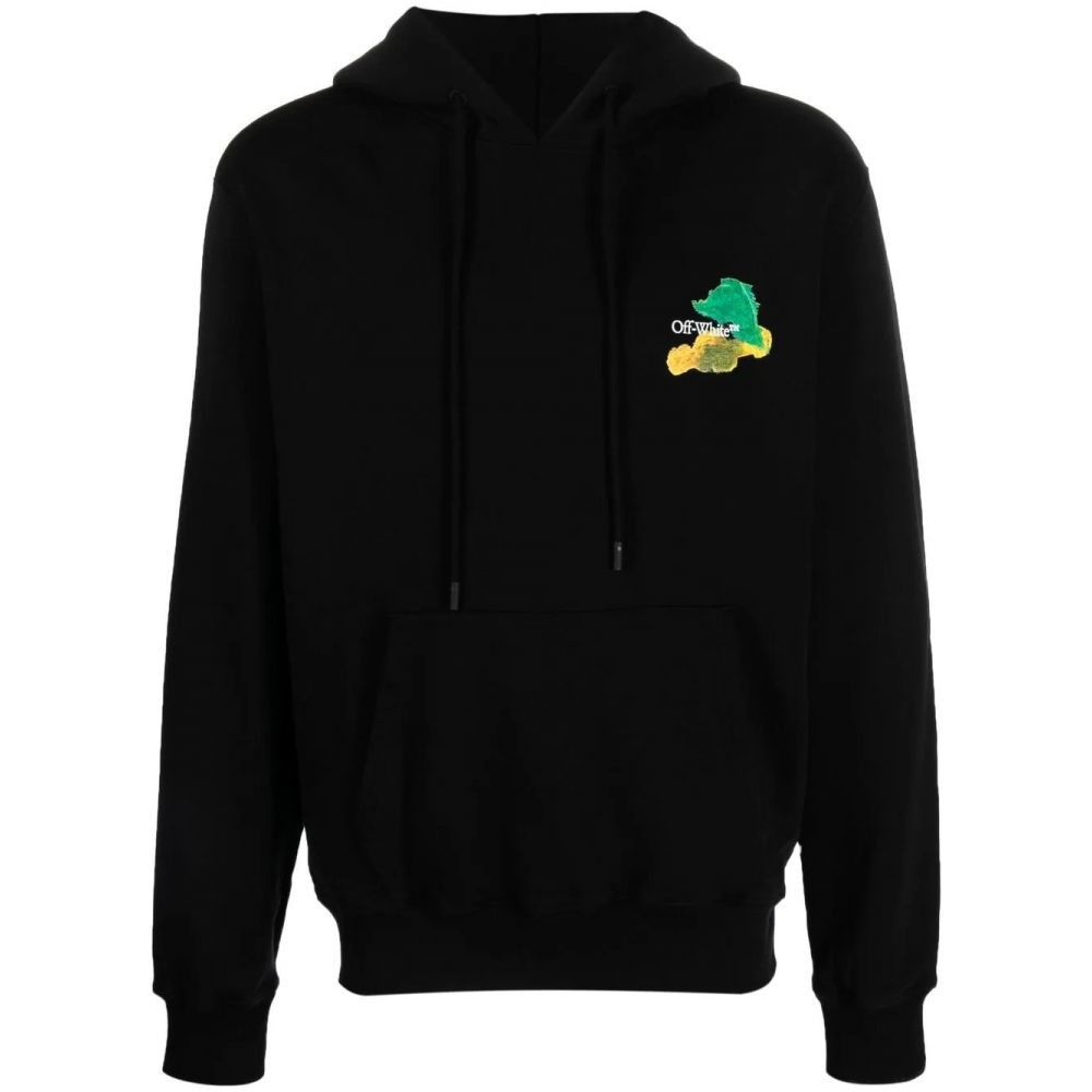o1w1db10824 Brush Arr Slim Hoodie in Black