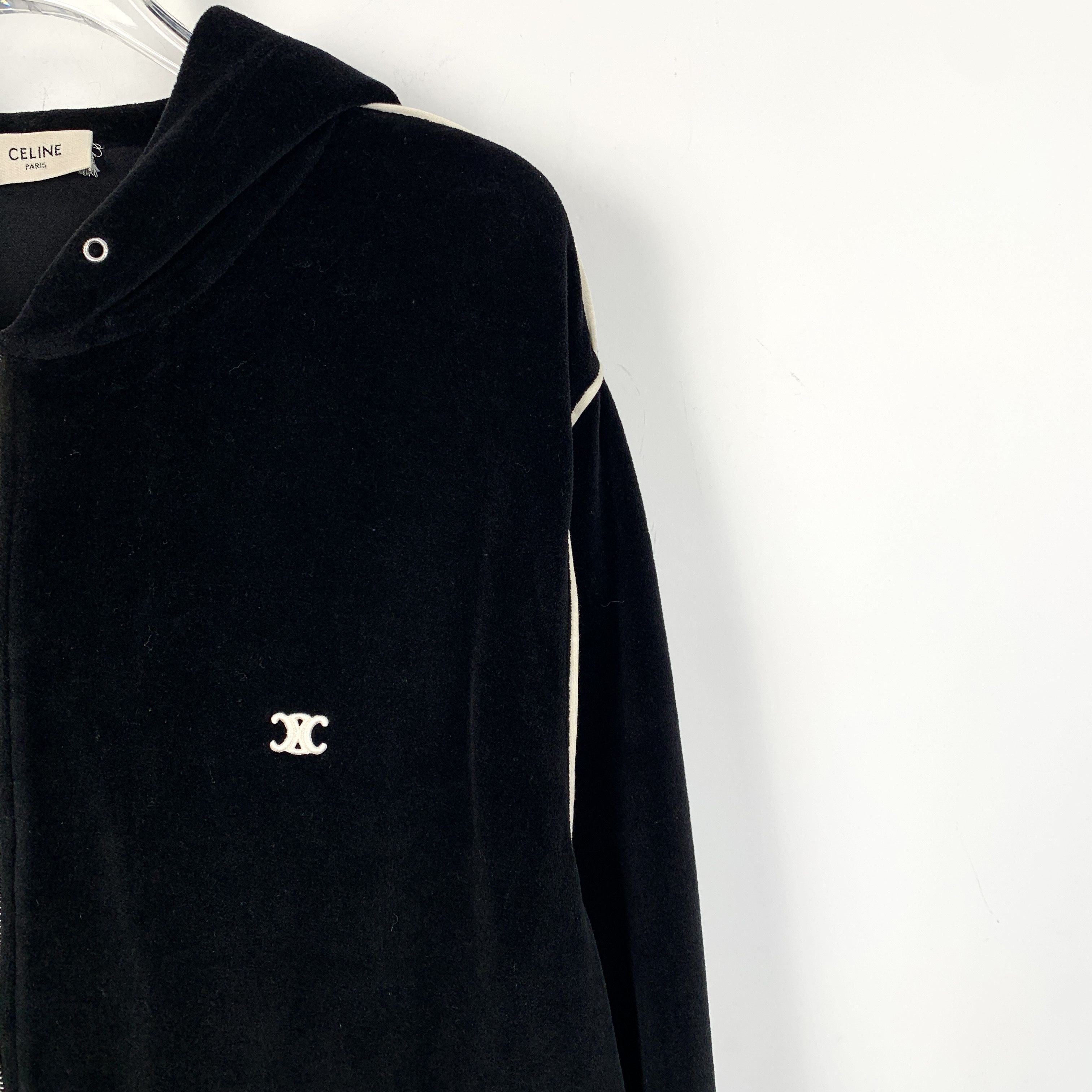 Celine Celine Black Cotton Zip-Up Hoodie (Size XL) Size US XL / EU 56 / 4 - 6 Thumbnail
