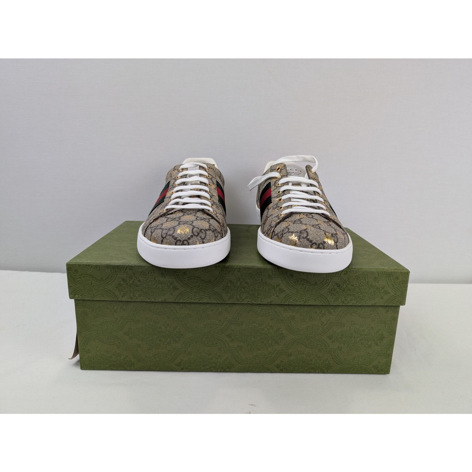 Gucci o1rshd1 Men's Ace GG Supreme sneaker with bees in Multicolor Size US 13 / EU 46 - 16 Thumbnail