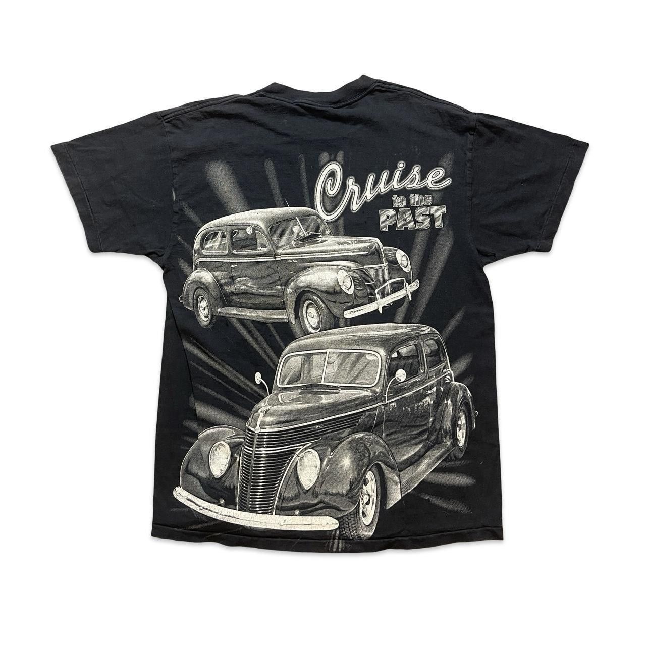 Designer 1990s “Cruise to the Past” black and white vintage car tee Size US L / EU 52-54 / 3 - 2 Thumbnail