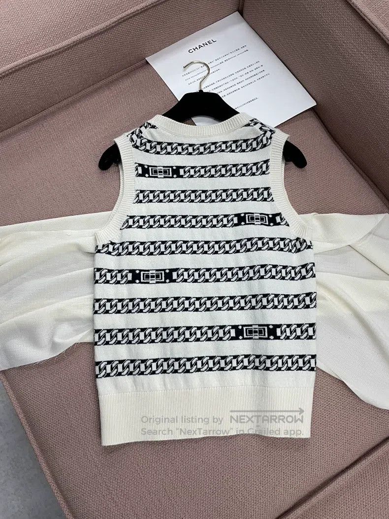 Chanel Chanel Chain striped vest Size XS / US 0-2 / IT 36-38 - 4 Thumbnail