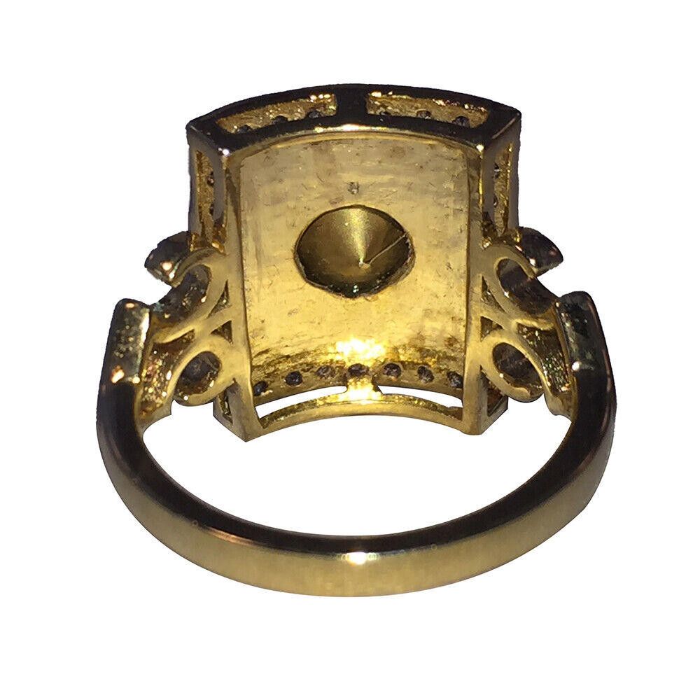 Designer Georgian Inspired 14 kt Gold Sterling Silver Diamond Ring Size ONE SIZE - 5 Thumbnail