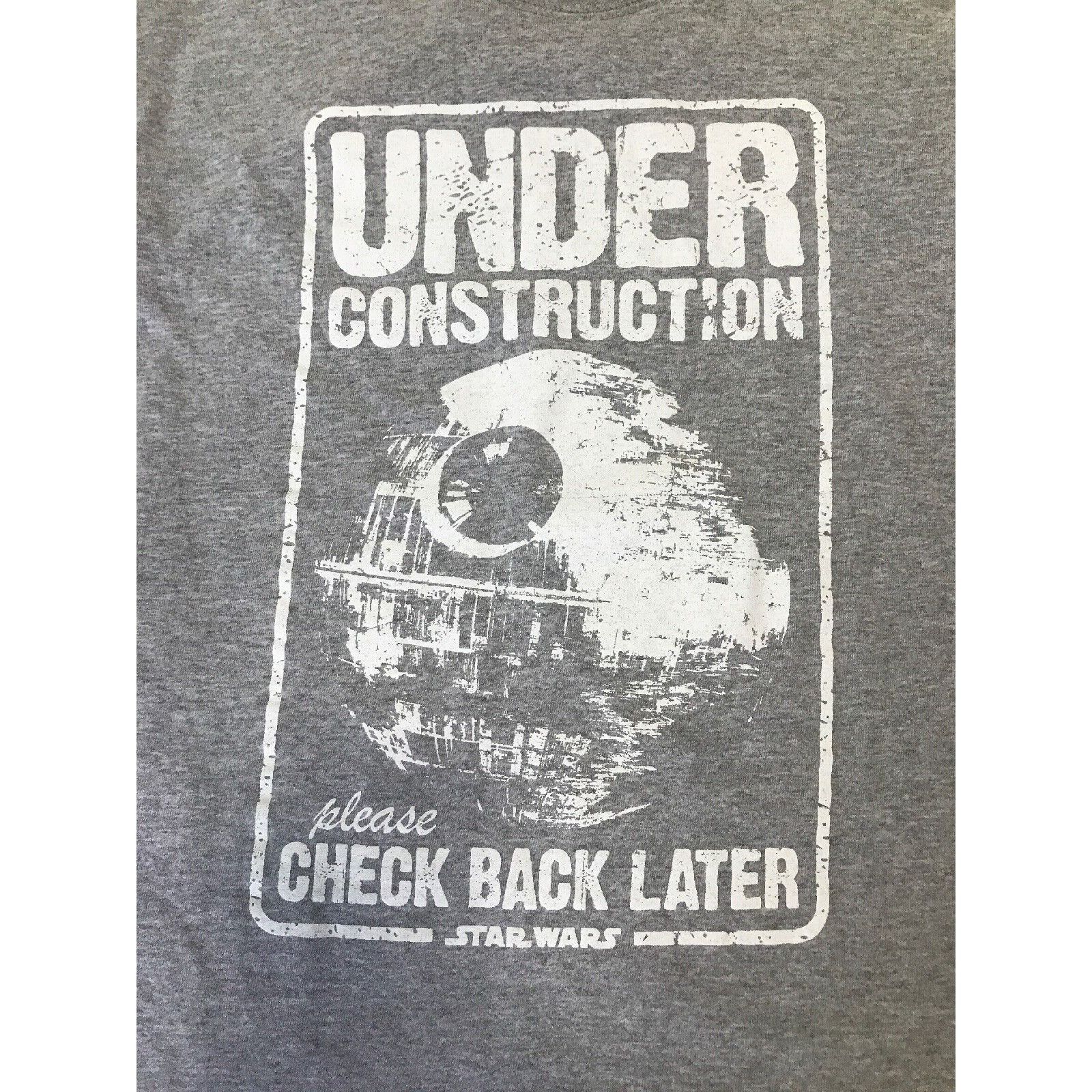 Star Wars Star Wars Under Construction Mens T-Shirt Size L Gray Cotton Size US L / EU 52-54 / 3 - 3 Thumbnail