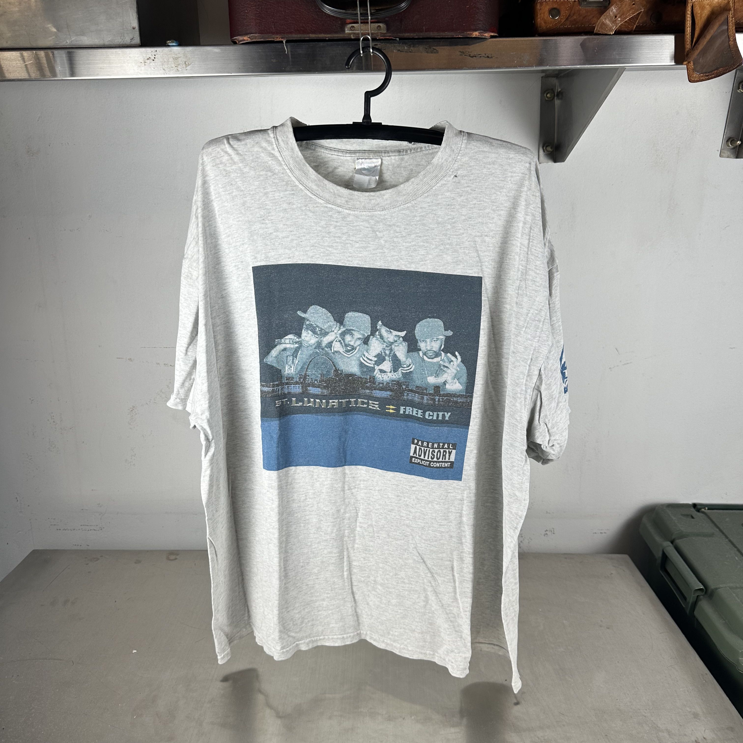 Vintage ​​​​2001 St. Lunatics Free City Hip Hop Group Album T-shirt Size US XXL / EU 58 / 5 - 1 Thumbnail