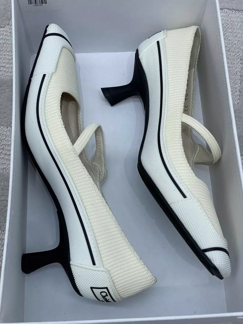 Dior Dior Stitching letter logo Mary Jane single shoes 2504-Next Size US 5.5 / IT 35.5 - 7 Thumbnail