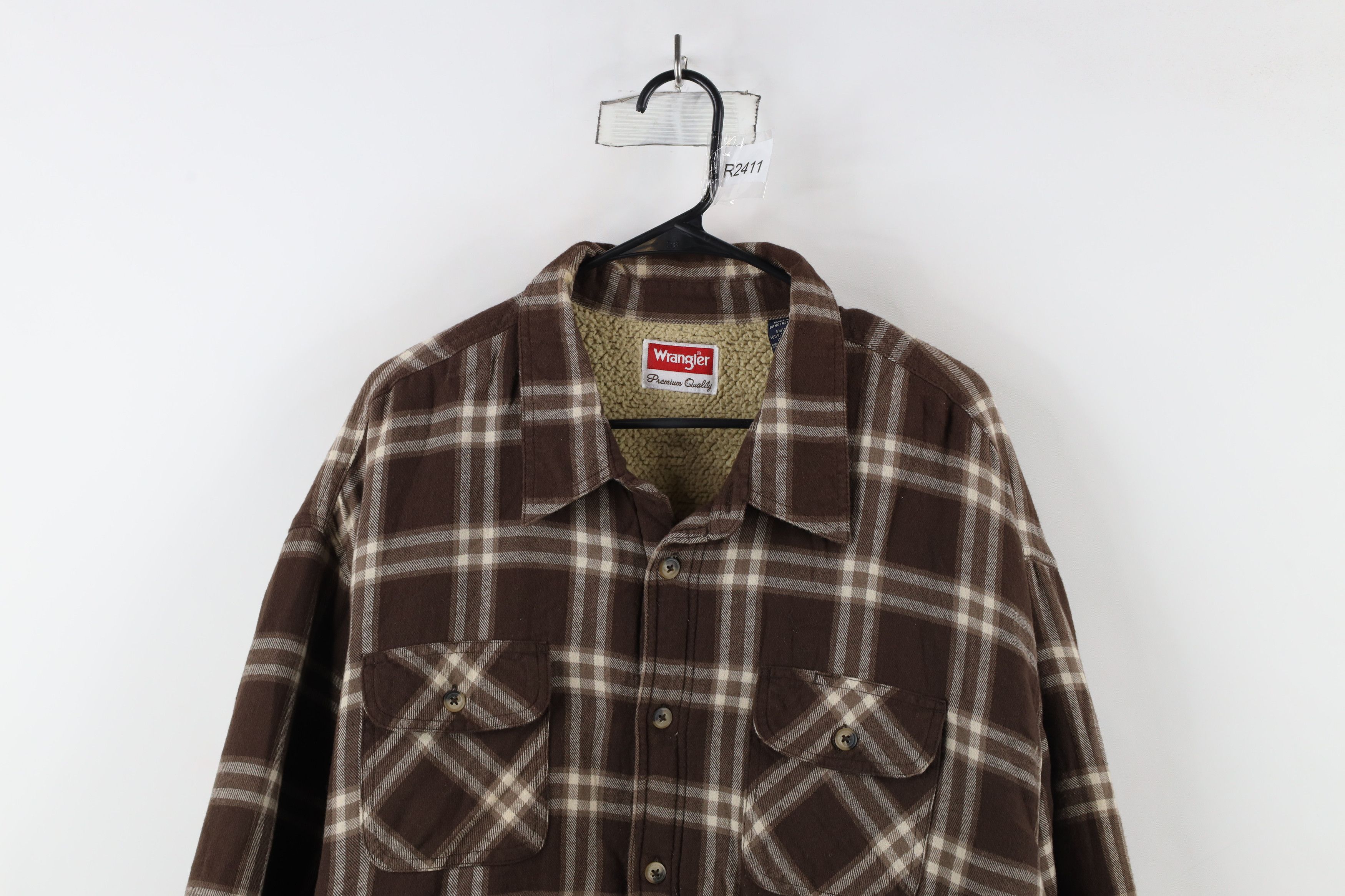 Vintage × Wrangler Vintage Wrangler Lined Flannel Shirt Jacket Jac Shirt Plaid Size US XXL / EU 58 / 5 - 2 Thumbnail