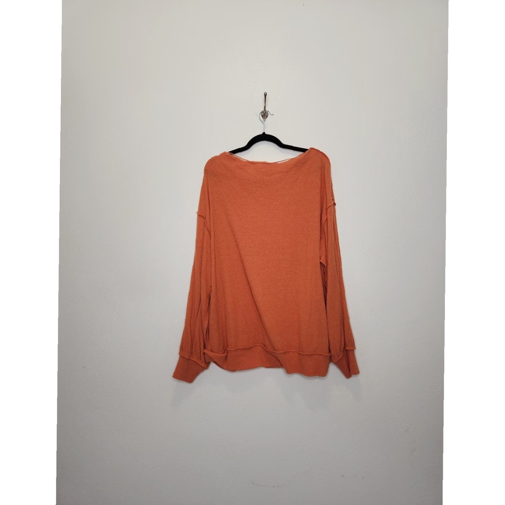 Vintage We the Free Orange Oversized Boho Long Sleeve Sweater Sweatshirt Large Womens Size L / US 10 / IT 46 - 5 Thumbnail