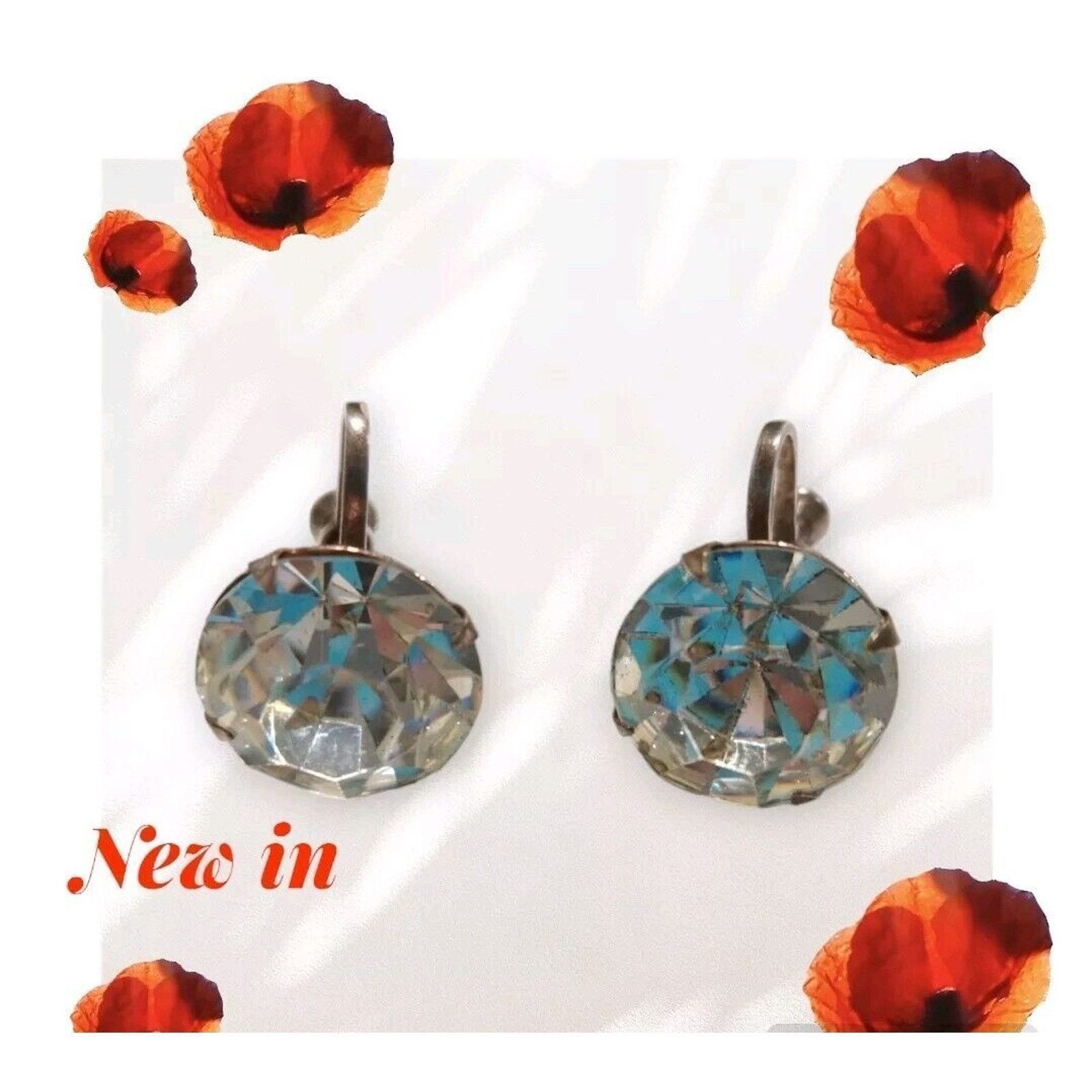 The Unbranded Brand Vintage Sterling Silver 925 Crystal Screw Back Stud Earrings Size ONE SIZE - 4 Thumbnail