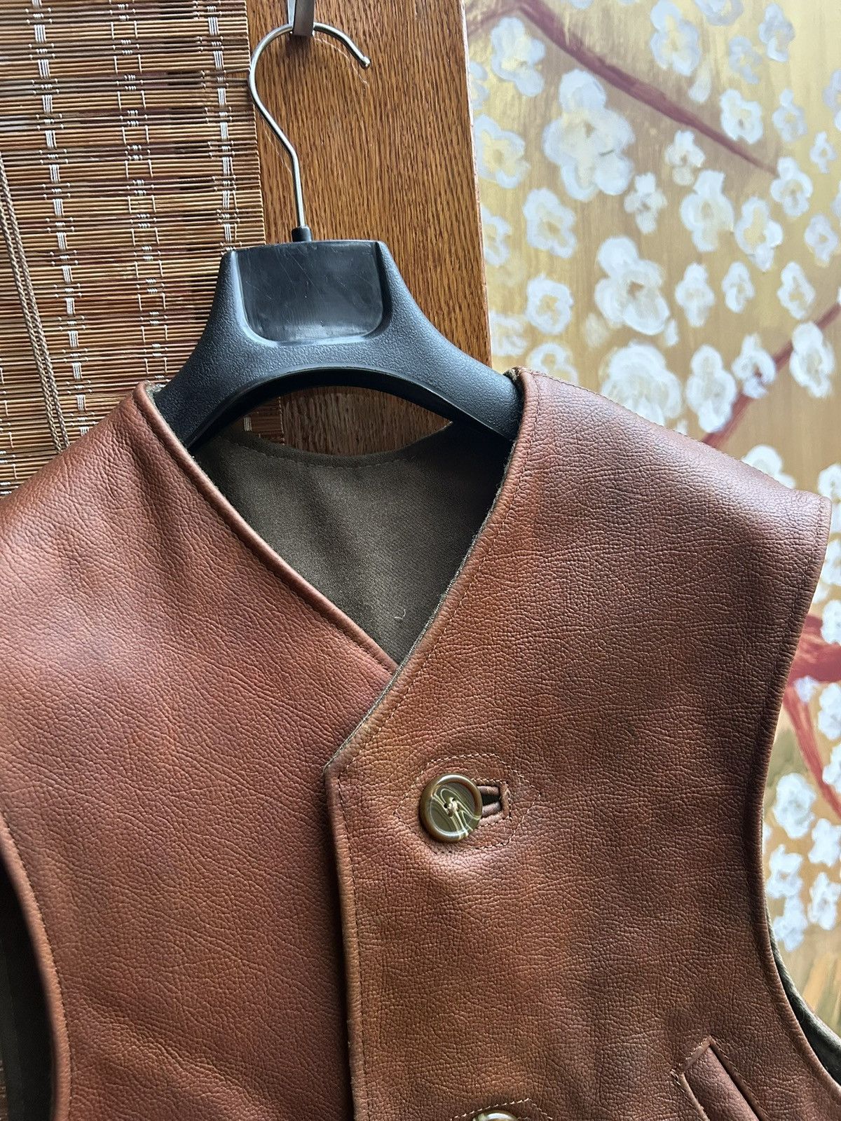 Vintage Vintage Moss Leather Goods Brown Leather Jerkin Jacket Vest Size US S / EU 44-46 / 1 - 3 Thumbnail