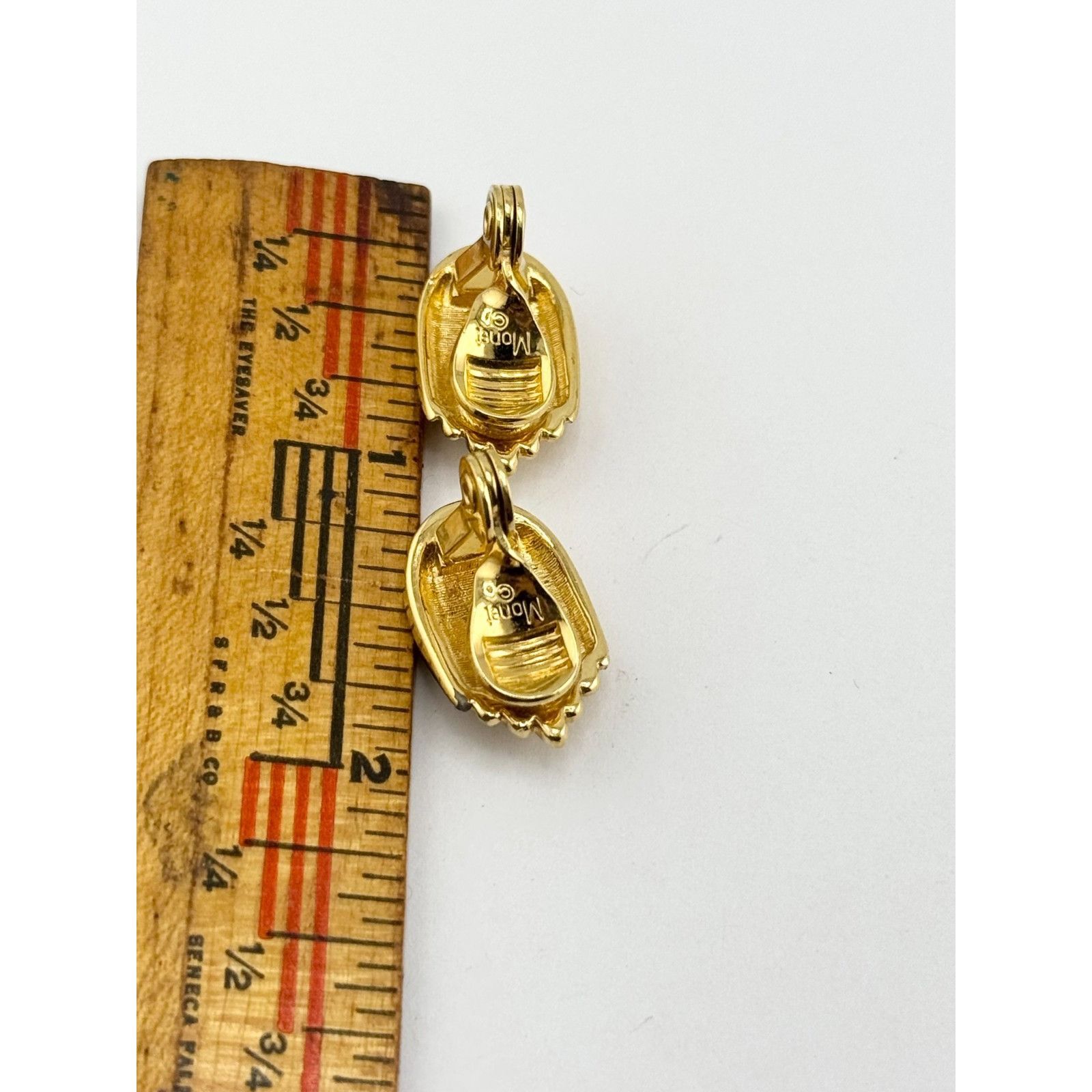 Vintage Vintage Monet blue enamel clip on earrings Size ONE SIZE - 4 Thumbnail