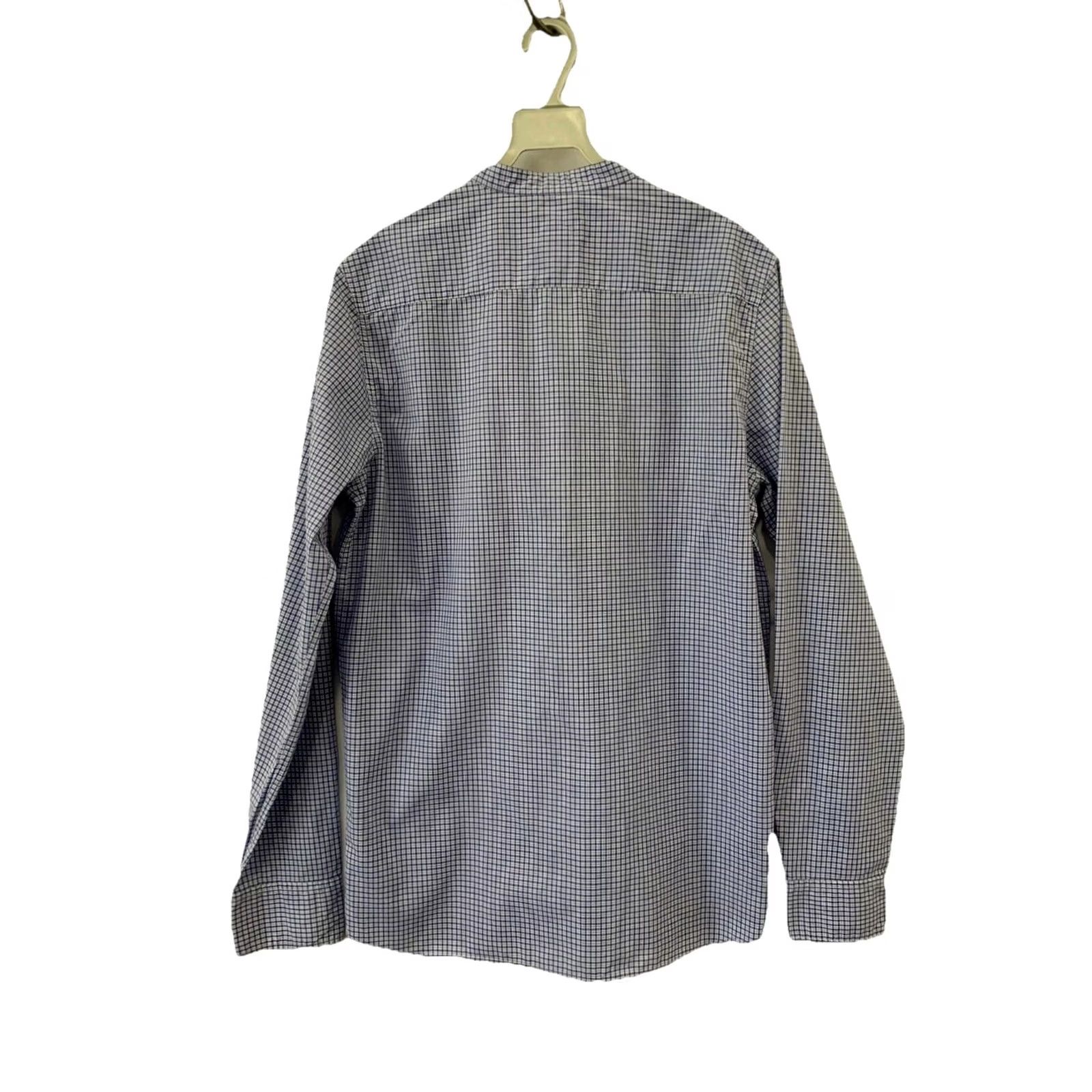 A.P.C. A.P.C. Men’s Blue Check Plaid Grandad Collar Shirt S Long Sleeve Cotton Mens Shirt Size US S / EU 44-46 / 1 - 2 Thumbnail