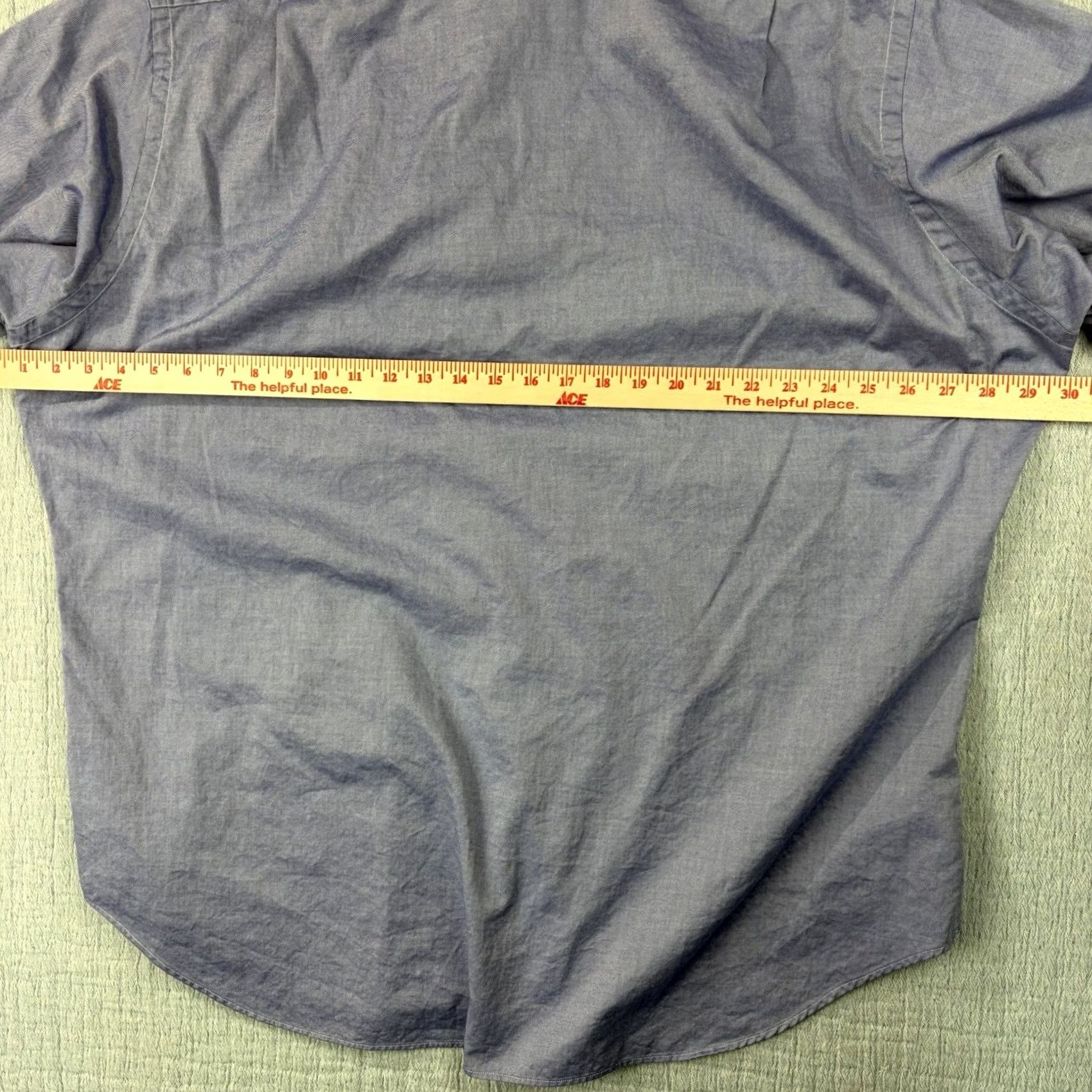 Polo Ralph Lauren Polo Ralph Lauren Dress Shirt Mens 2XL Blue Shirt Reg ent Classic Fit 100% Cotton Button-Down Collar Long Sleeve Buckle? Size 48R - 6 Thumbnail