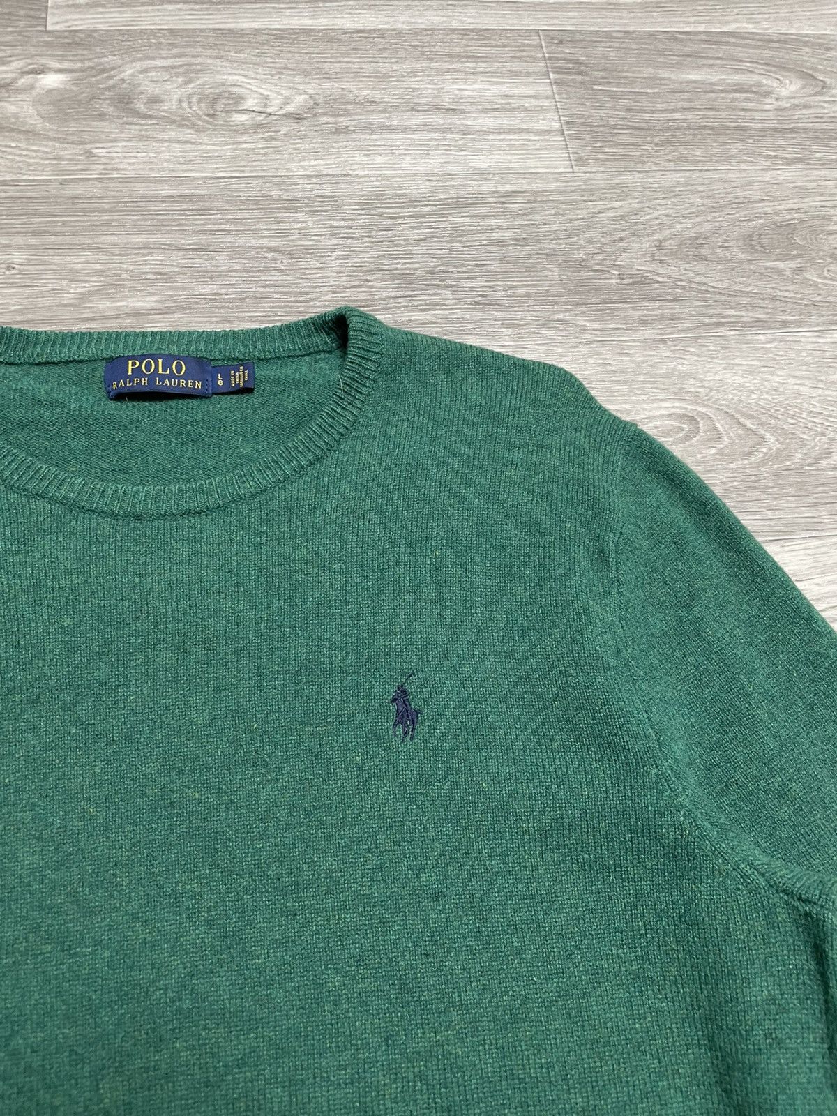 Polo Ralph Lauren Vintage Polo Ralph Lauren Green Wool Sweater Size US L / EU 52-54 / 3 - 6 Thumbnail
