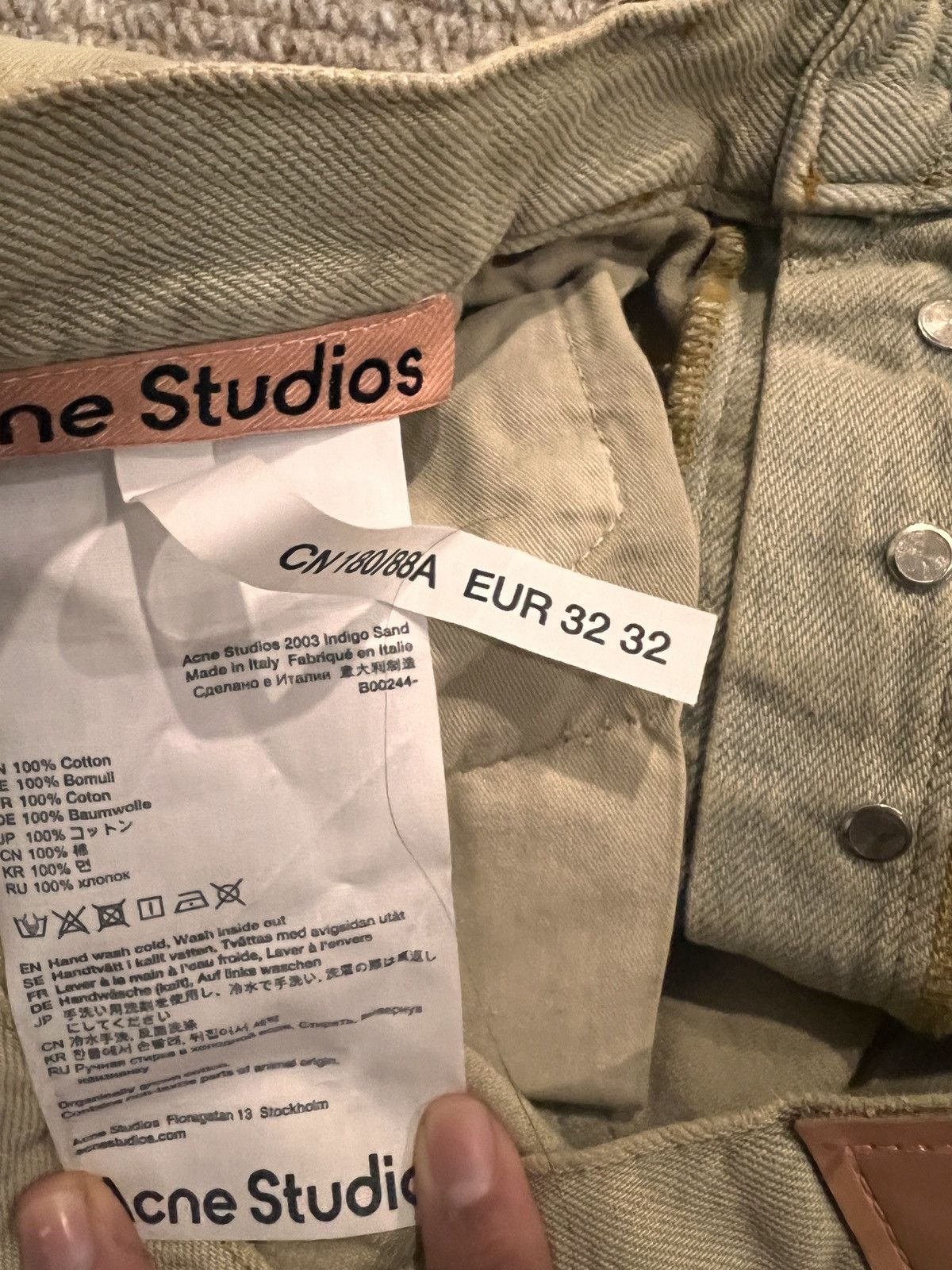 Acne Studios Acne studios cream yellow wash denim Size US 32 / EU 48 - 5 Thumbnail