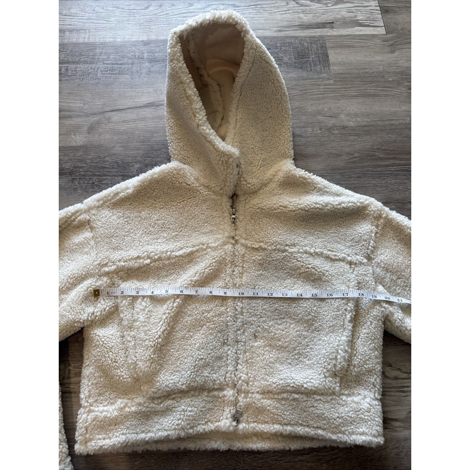 Zara Zara Size XS Zara Women's Plush Cream Teddy Jacket Size XS / US 0-2 / IT 36-38 - 6 Thumbnail