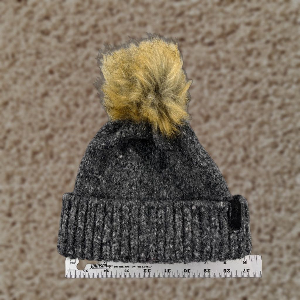 Vintage Bula Beanie Toque Womens One Size Gray Knit Wool Nylon Blend Poly Lined Ski Pom Beanie Womens One Size Gray Knit Wool Nylon Blend Ski Pom Size ONE SIZE - 1 Thumbnail
