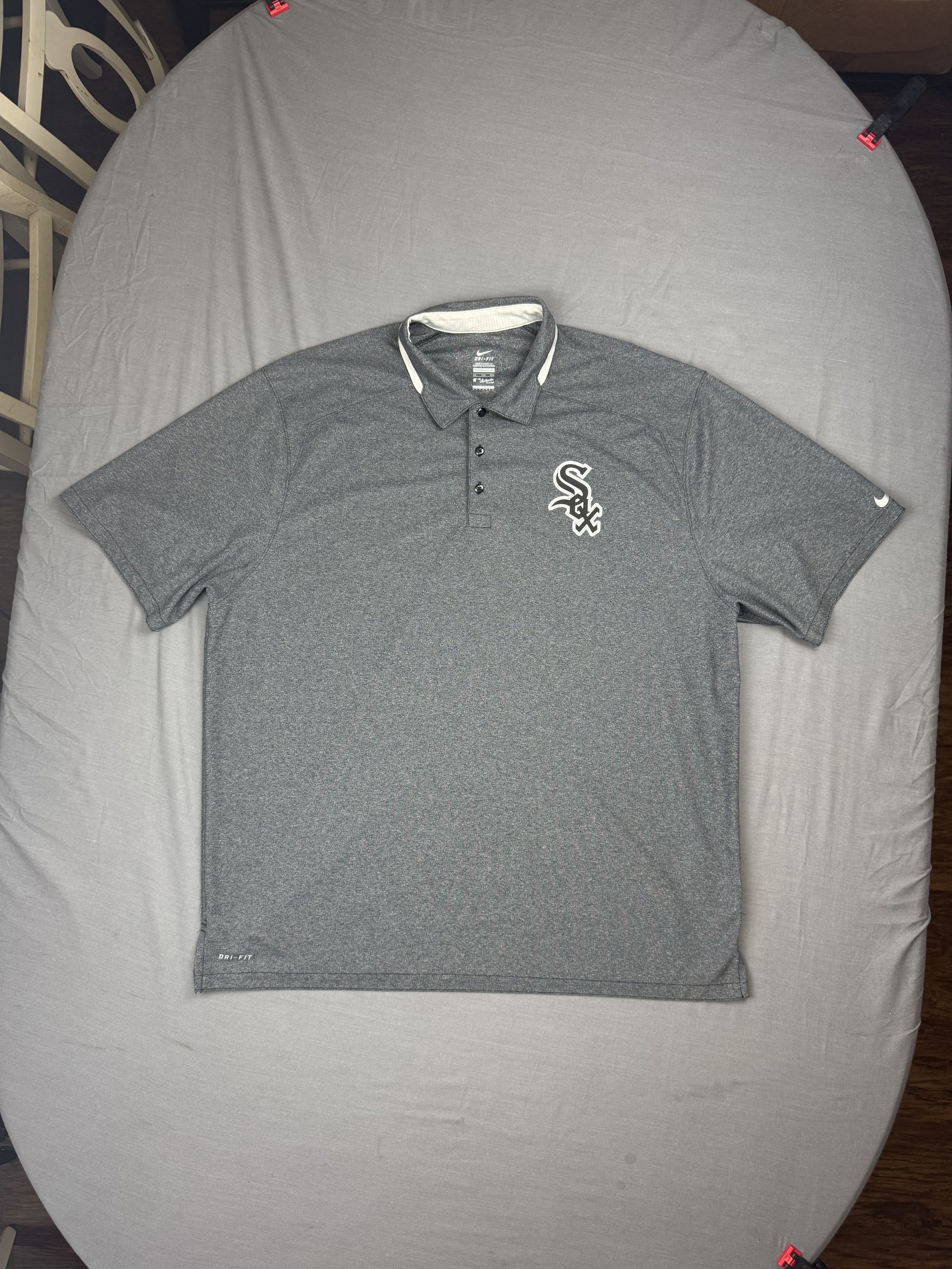 Nike Chicago White Sox Shirt Polo MLB Baseball Nike Dri-FIT Team Size US XXL / EU 58 / 5 - 2 Thumbnail