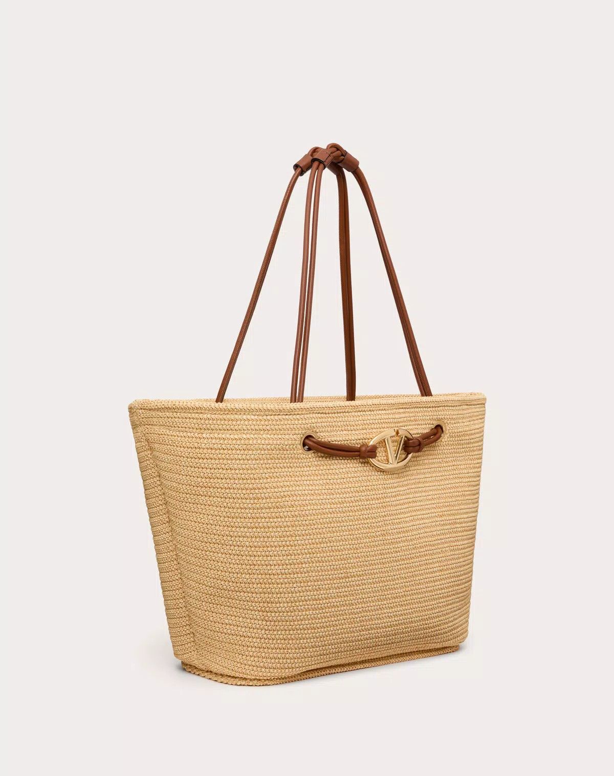 Valentino o1s1wg110625 Size:OS/Escape Large Raffia Bag in Beige Size ONE SIZE - 2 Thumbnail
