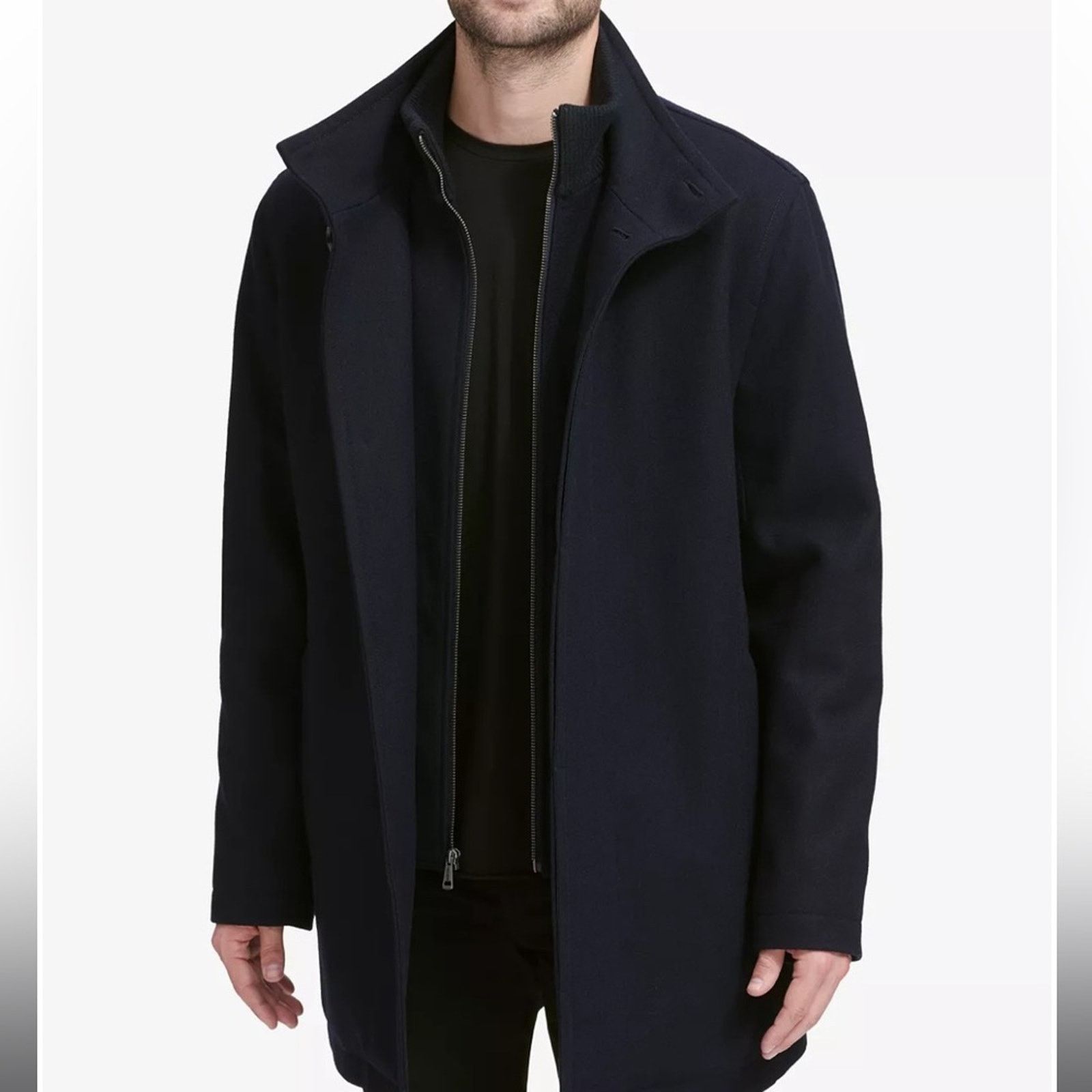 Cole Haan Cole Haan Wool Plush Car Coat - Navy Size XL Size US XL / EU 56 / 4 - 3 Thumbnail