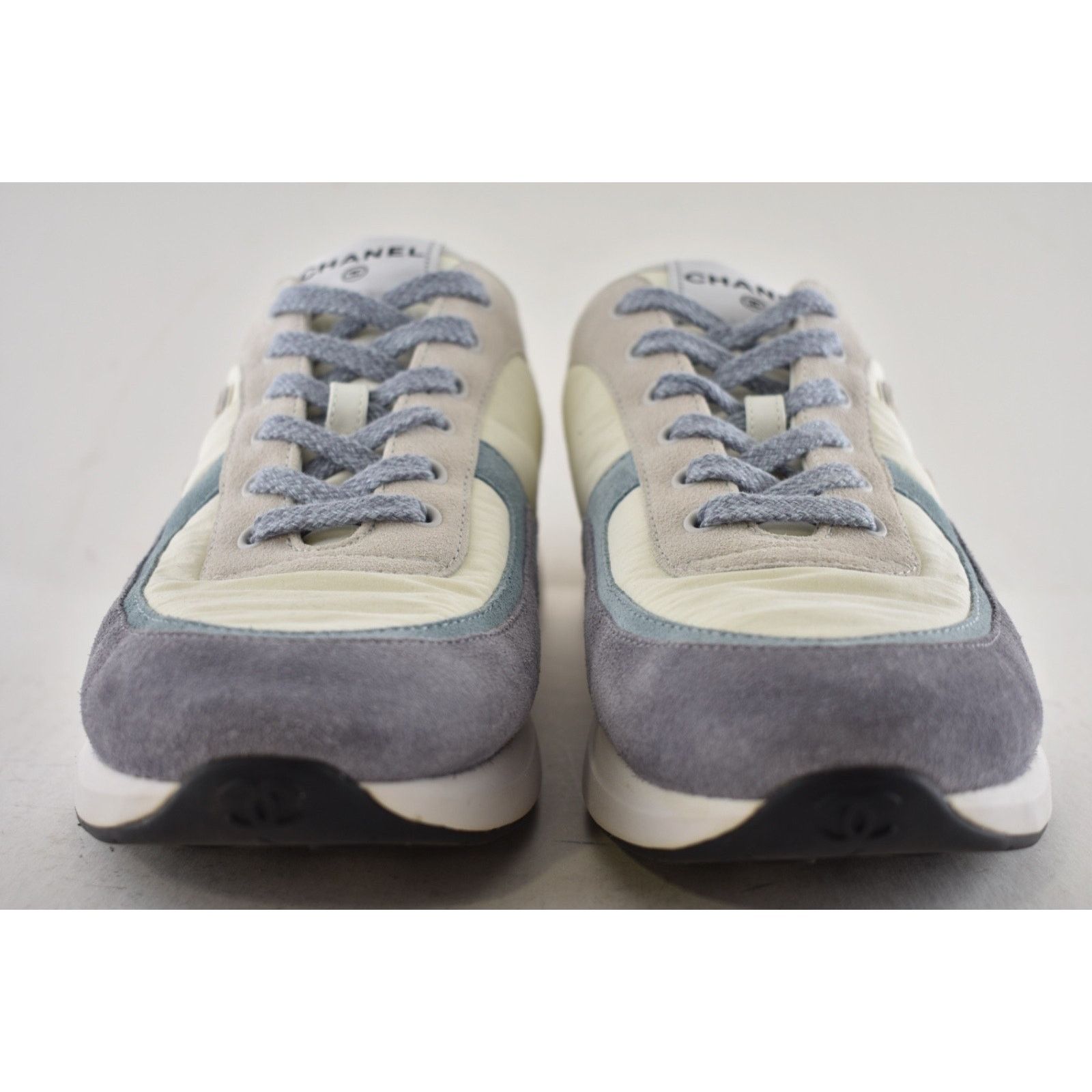 Chanel Mens Suede CC Logo Low Top Lace Up Trainer Sneaker Size US 11 / EU 44 - 7 Thumbnail