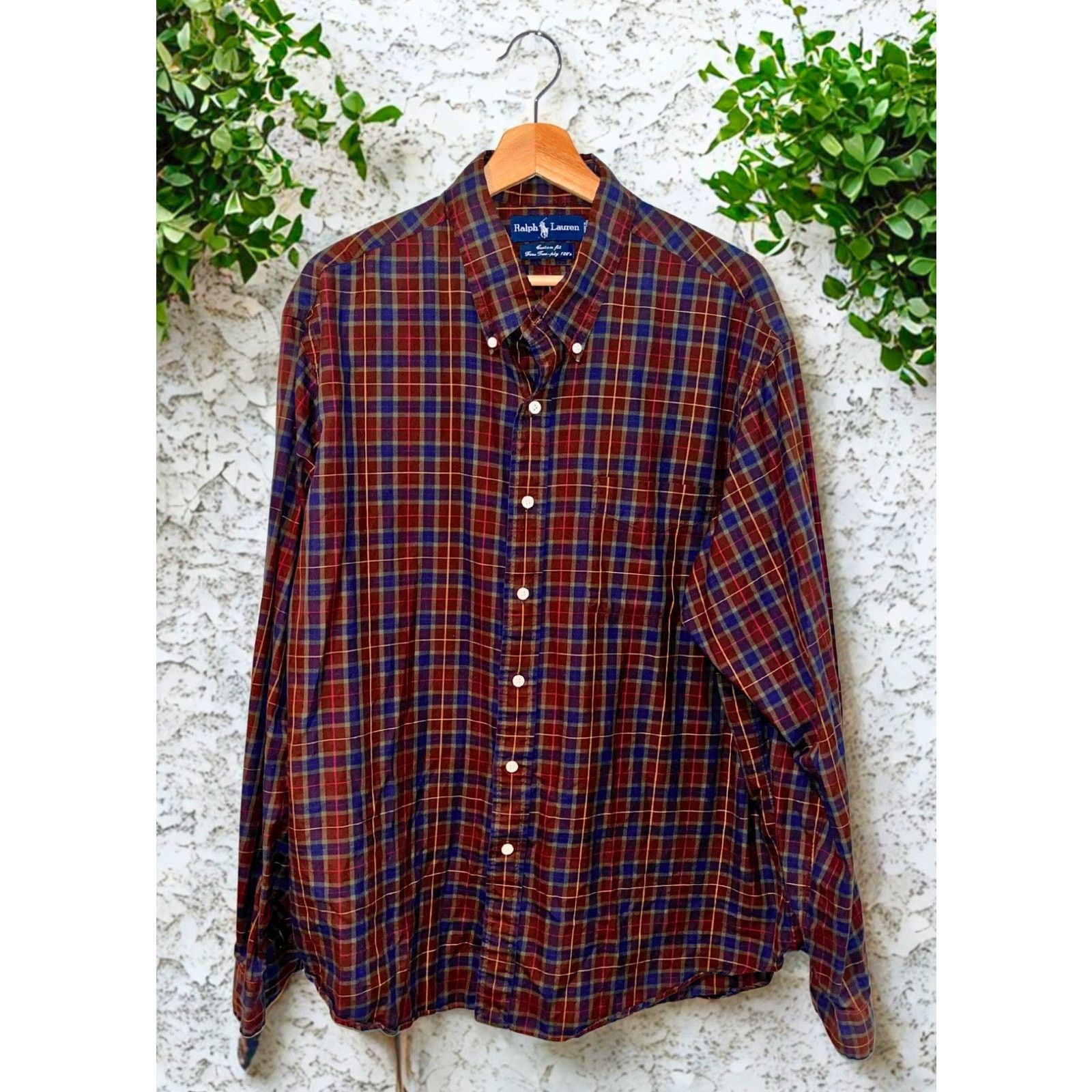 Polo Ralph Lauren Polo Ralph Lauren Vintage 90s Plaid Shirt Men 2XL Custom Fit Size US XXL / EU 58 / 5 - 6 Thumbnail