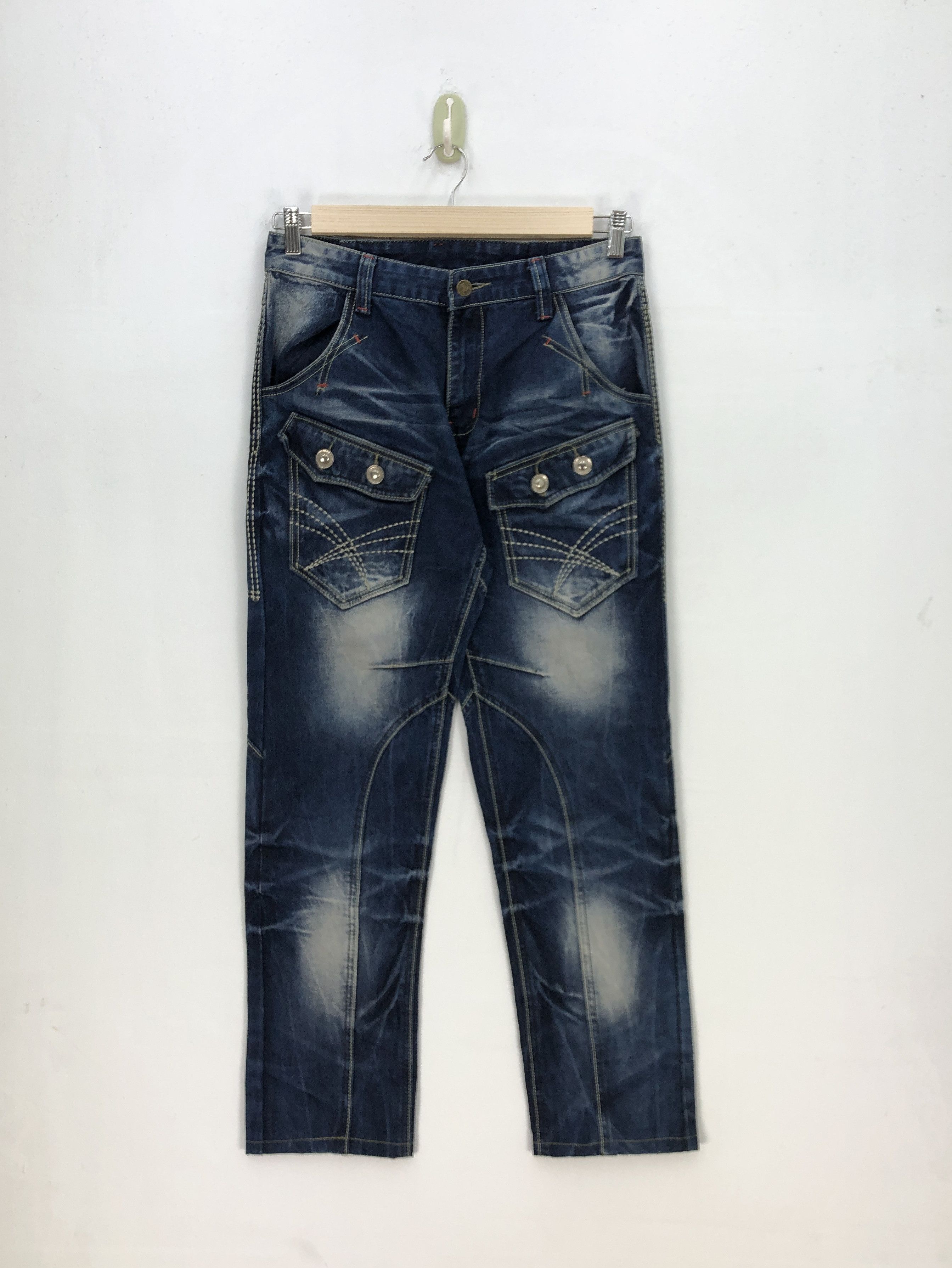 Japanese Brand Vintage Japanese Jeans Multi Pocket Denim Riders Pants Size US 30 / EU 46 - 1 Thumbnail