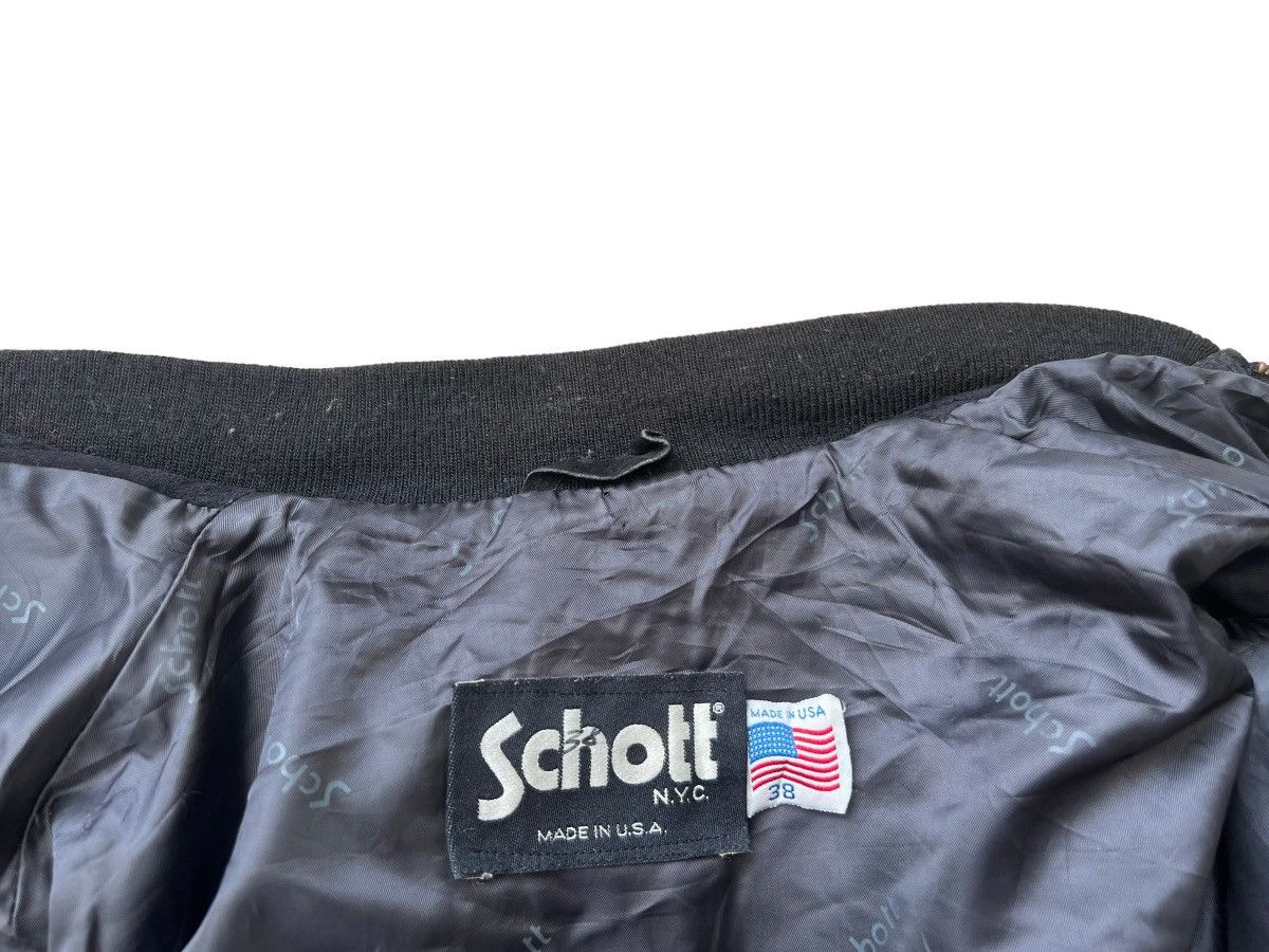 Schott 80s Schott N.Y.C. Patina Black Suede Leather Bomber Jacket Size US M / EU 48-50 / 2 - 19 Thumbnail