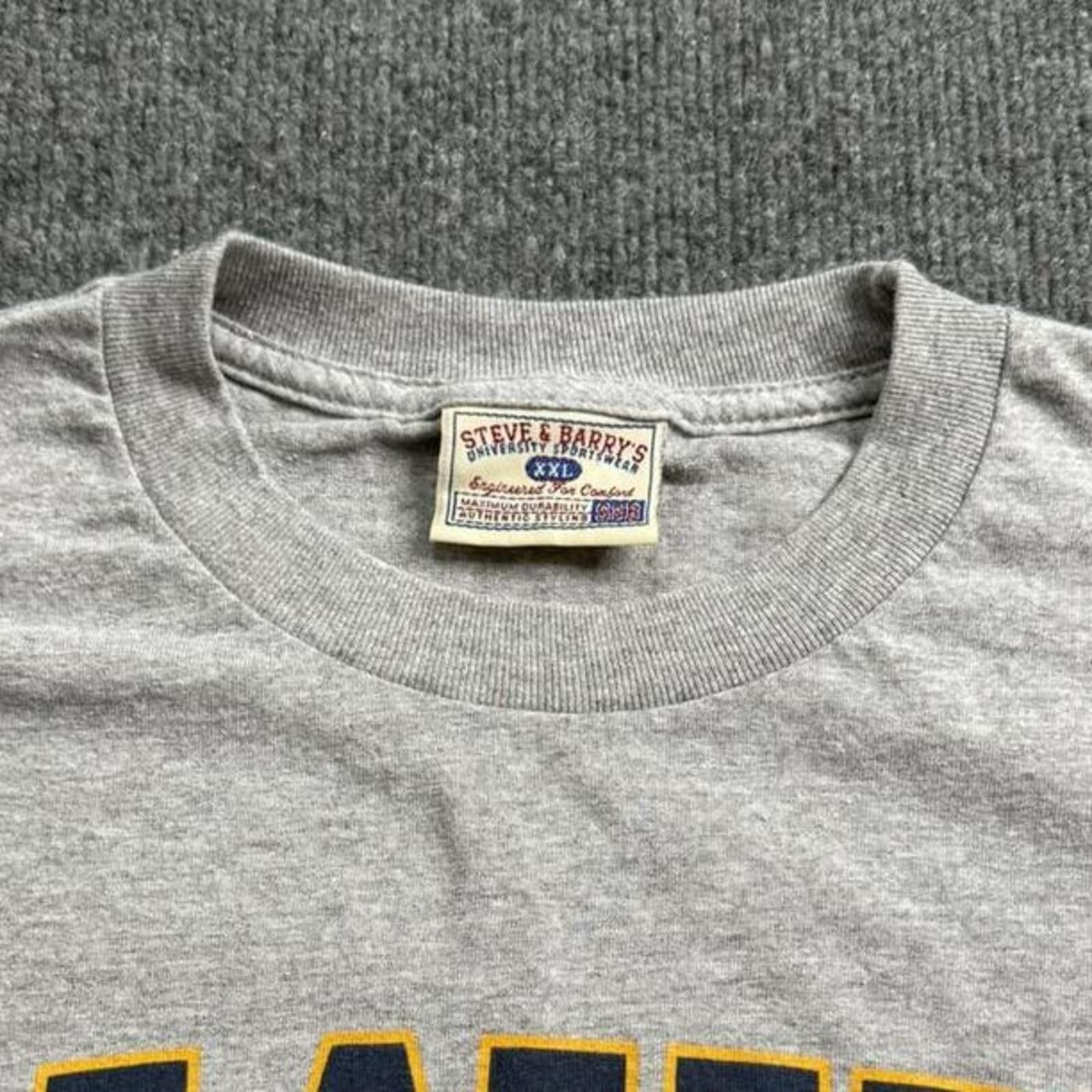 Steve And Barrys Vintage Y2K Steve and Barrys Navy Spellout Tshirt XXL Size US XXL / EU 58 / 5 - 5 Thumbnail