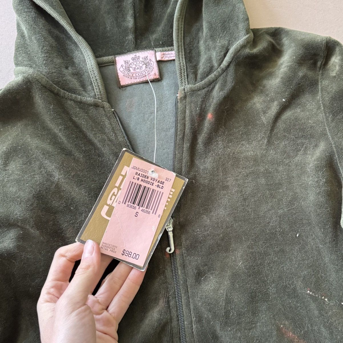 Juicy Couture Y2K Juicy Couture Velour “Maiden Voyage” Zip Up Hoodie Size S / US 4 / IT 40 - 6 Thumbnail
