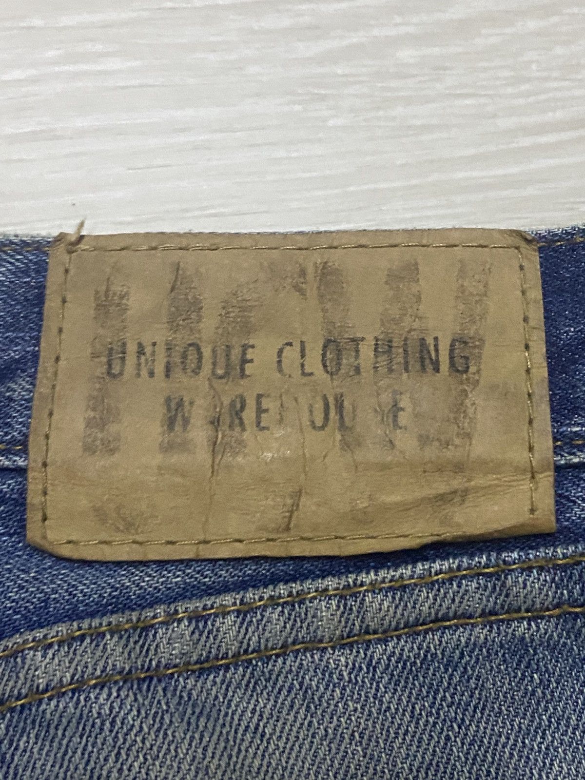 Undercover × Uniqlo Vintage Warehouse & co Mud Wash Distressed Loose Jeans Size US 33 - 12 Thumbnail