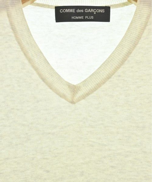 Comme des Garcons Homme Plus Vest Cotton V-neck Plain Pullover Light Grey Size US M / EU 48-50 / 2 - 3 Thumbnail