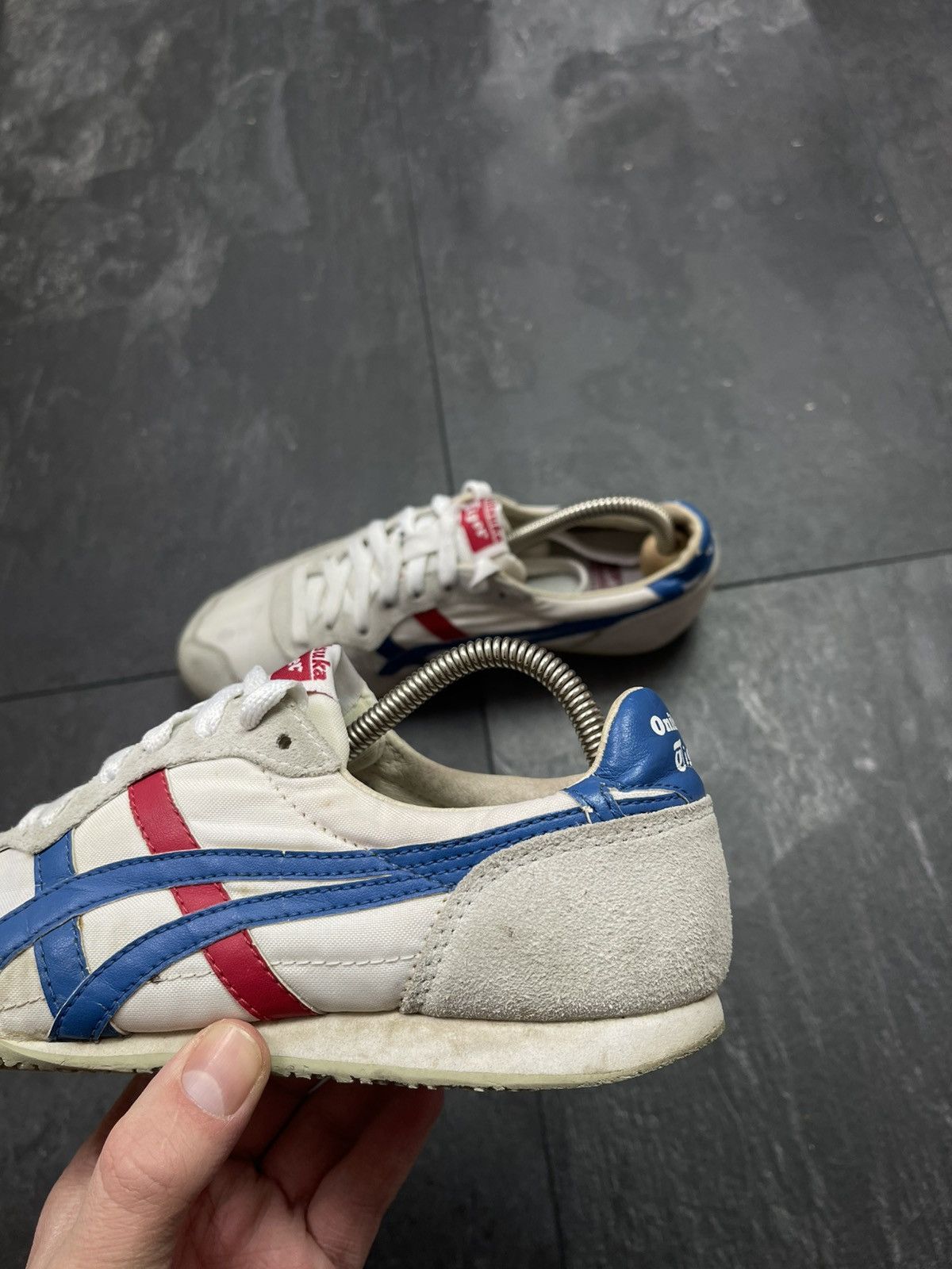 Asics Vintage ASICS Tiger Onitsuka Navy Sneakers Size US 5.5 / EU 38 - 9 Thumbnail
