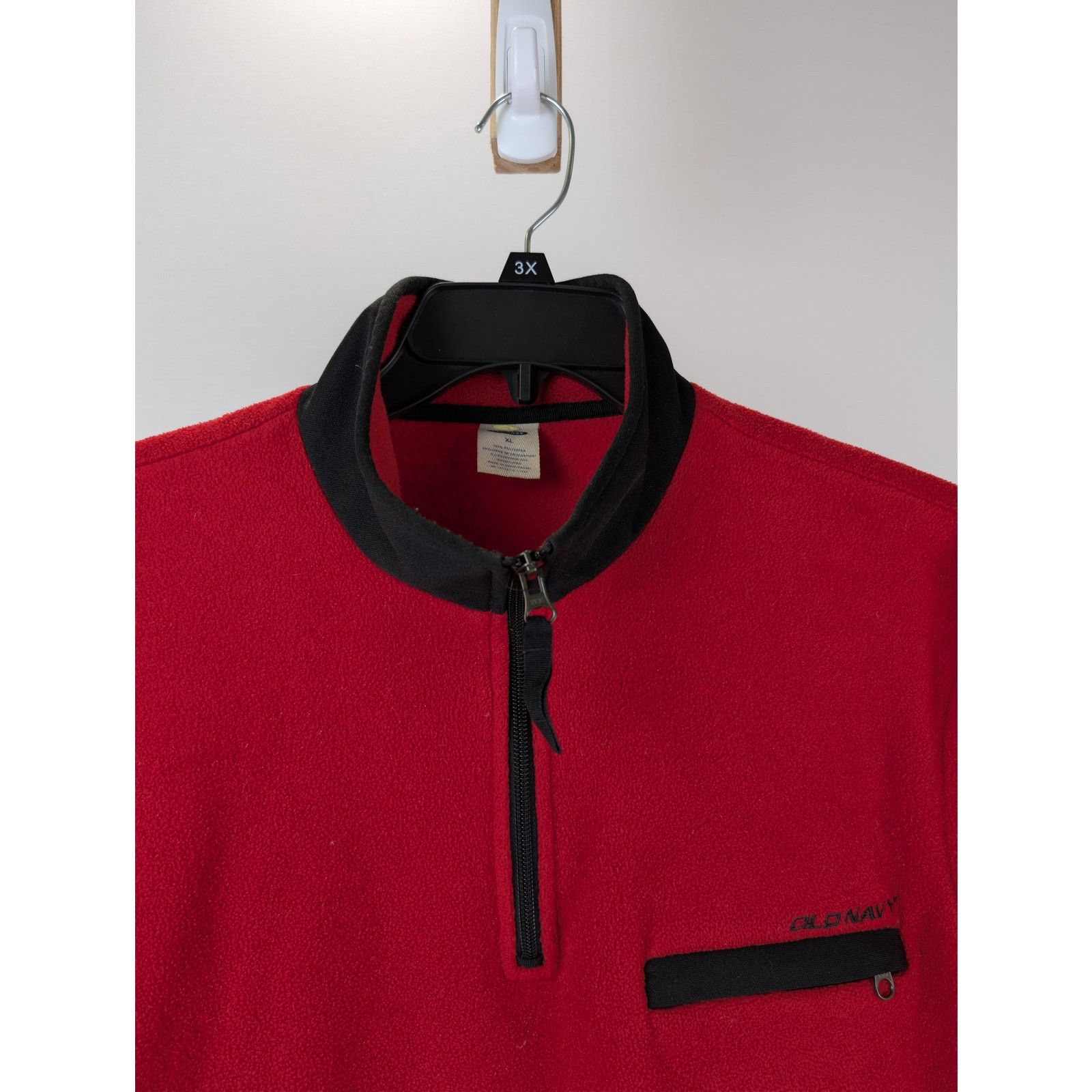 Old Navy o1rshd1 Fleece Quarter-Zip Pullover Jacket in Red Size US XL / EU 56 / 4 - 7 Thumbnail