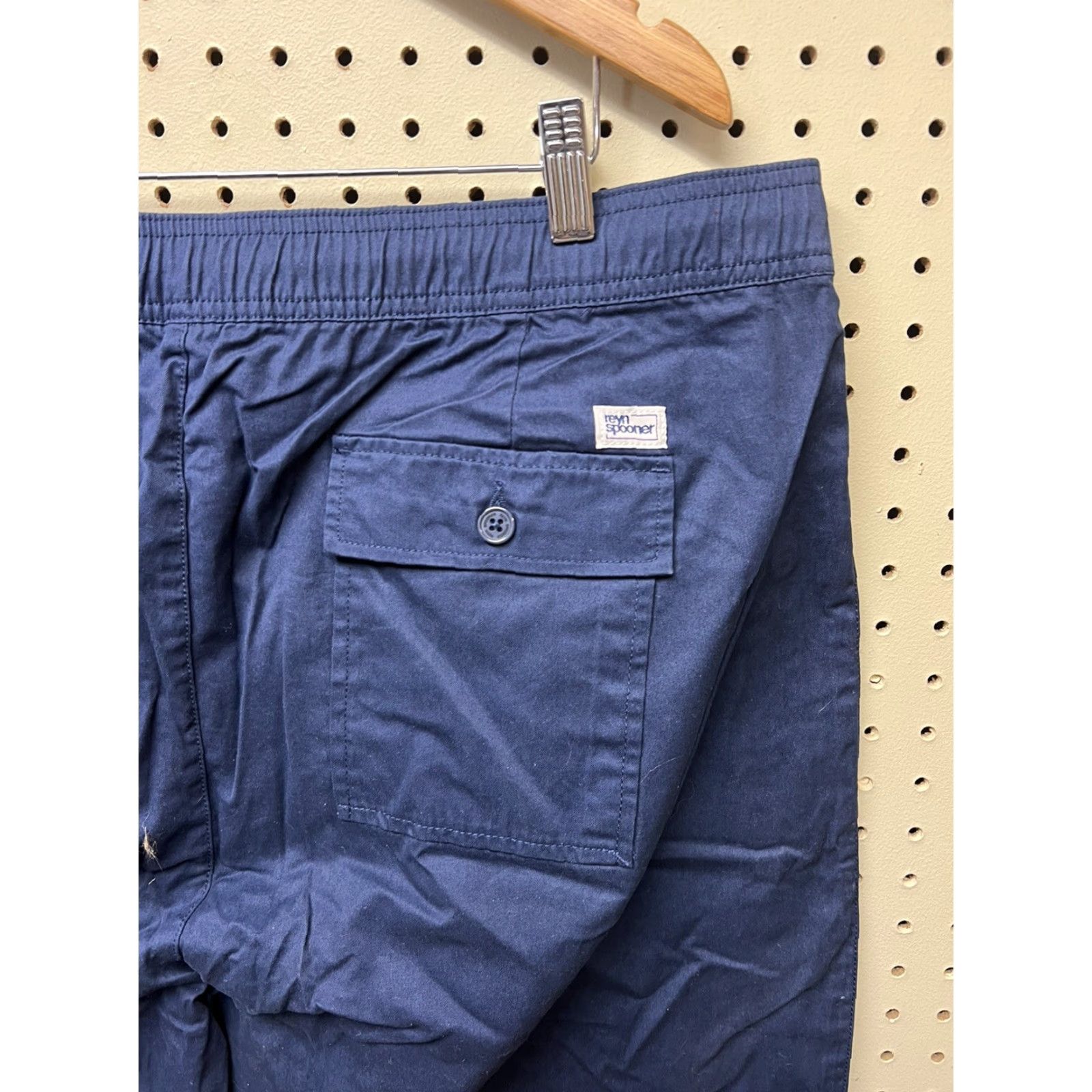 Reyn Spooner Reyn Spooner Solid Beach Twill Chino Navy Blue Drawstring Pants Men’s 2XL NEW Mens Chino Beach Adjustable Waist Lightweight Straight 32in Inseam Size US 39 - 3 Thumbnail
