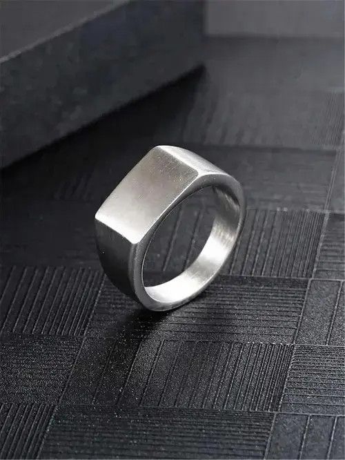 Jewelry Retro Punk Stainless Steel Ring Vintage in Silver, Men's