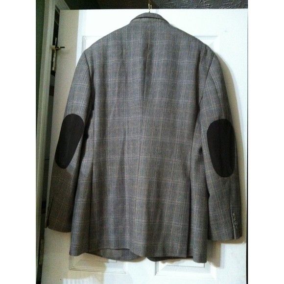 Tasso Elba TASSO ELBA MEN'S BROWN 100%WOOL SPORT COAT BLAZER SIZE: 46L Size 46L - 2 Thumbnail