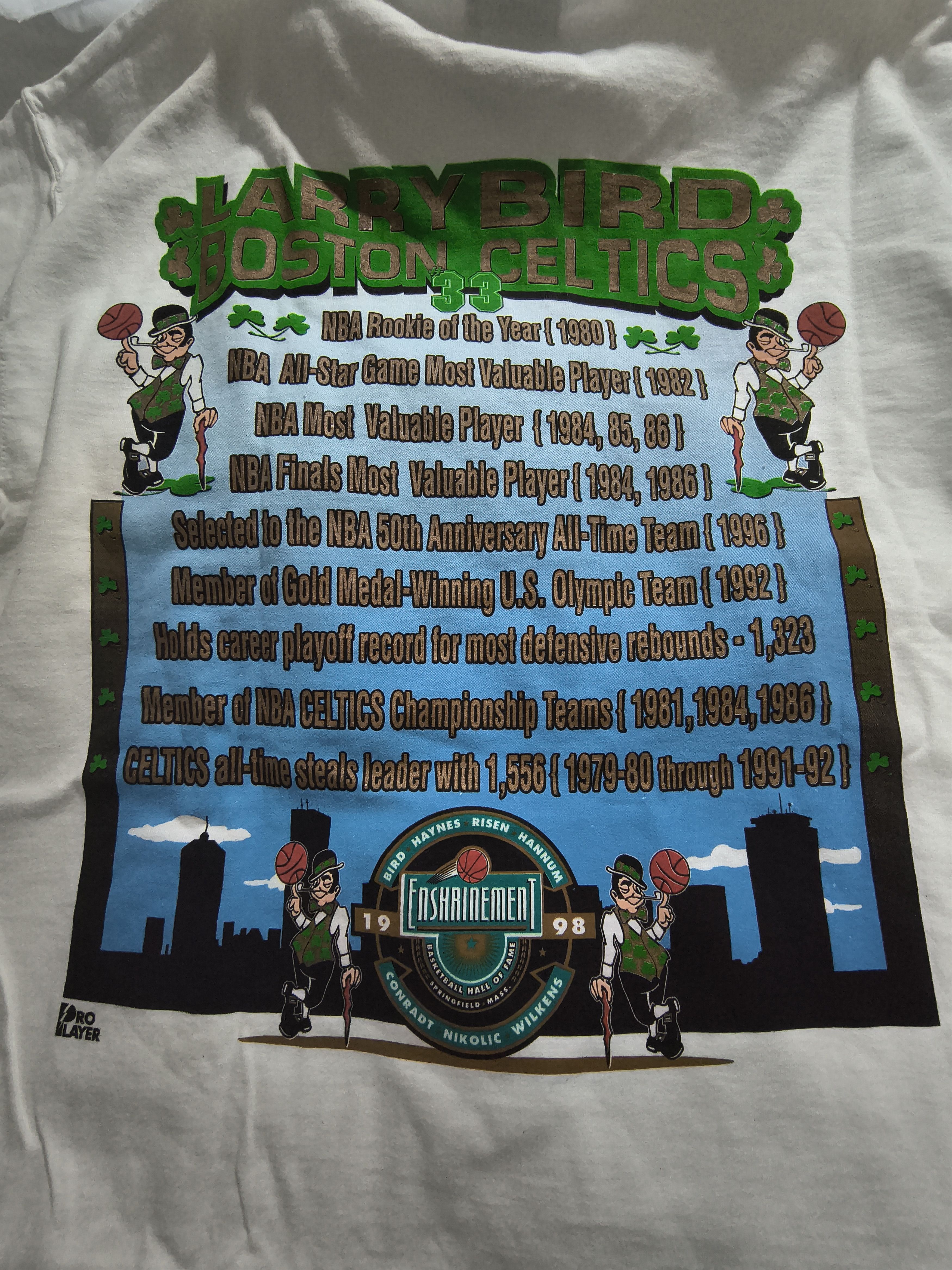 Pro Player Nwt vintage pro player Larry bird Boston Celtics t shirt Size US XL / EU 56 / 4 - 6 Thumbnail