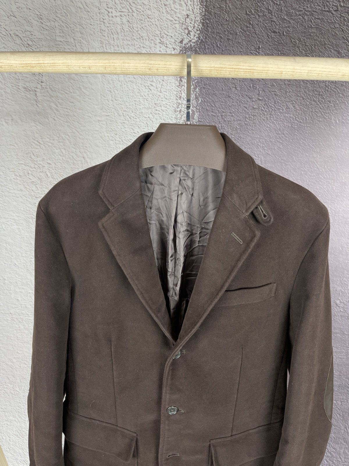 Polo Ralph Lauren Vintage Polo Ralph Lauren Brown Cotton Blazer Leather Elbows Size 40R - 3 Thumbnail