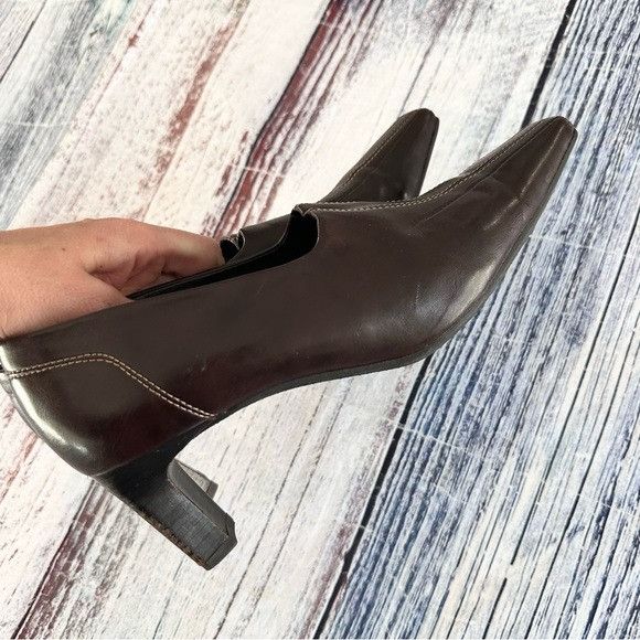 Other Vintage Paul Green Dark Brown Leather Mid-Heel Dress Shoes Size US 8.5 / IT 38.5 - 6 Thumbnail