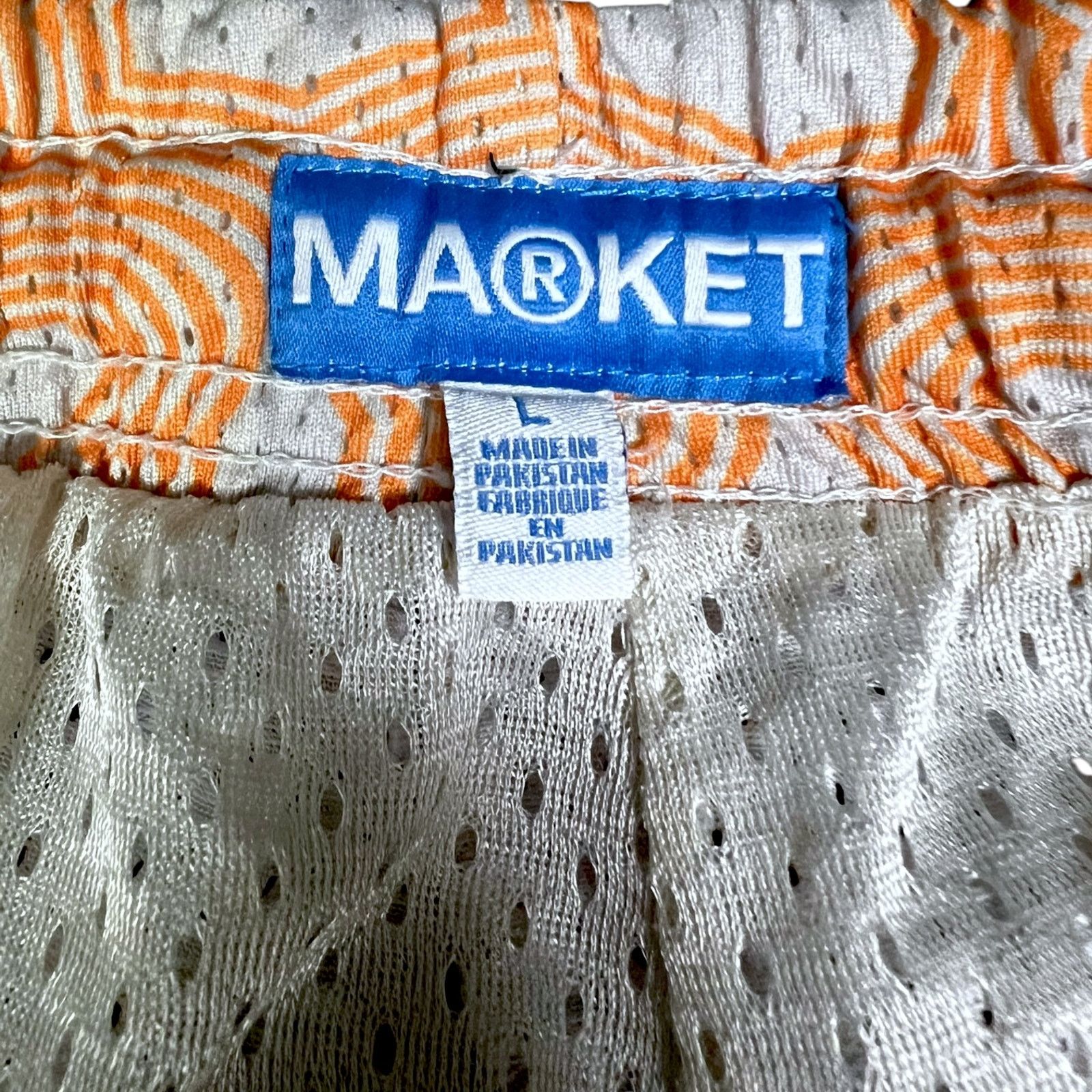 Market Market Studios Men's Large Orange Sand Quantum Mesh Shorts Size US 36 / EU 52 - 4 Thumbnail
